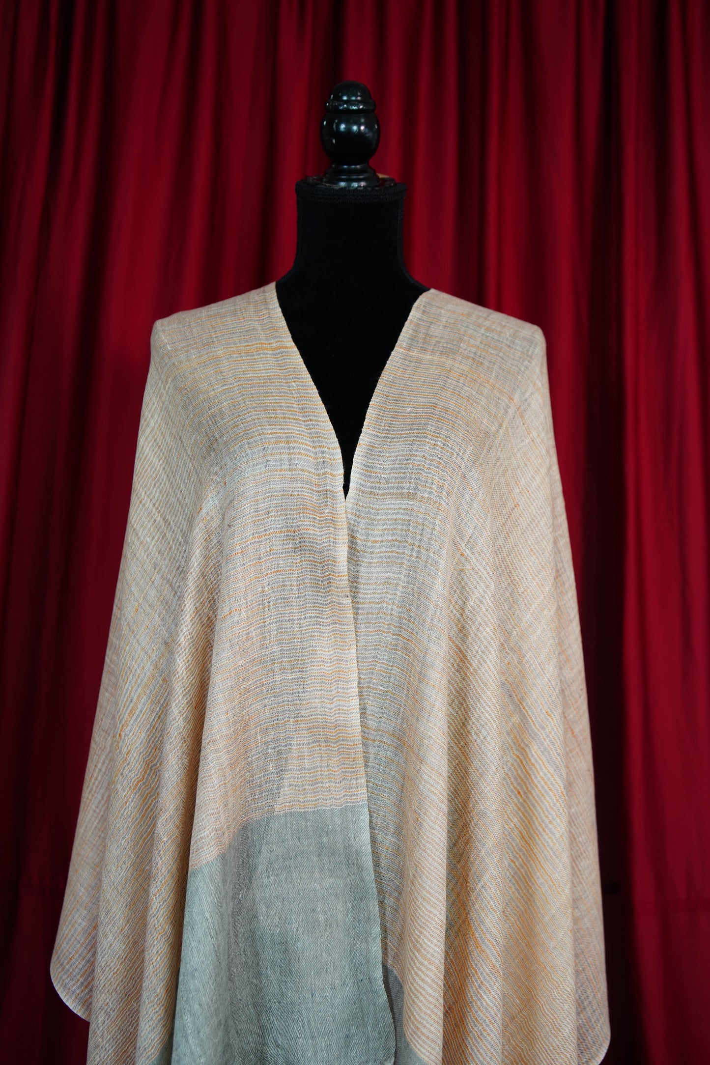 multi-coloured striped pashmina stole 9725