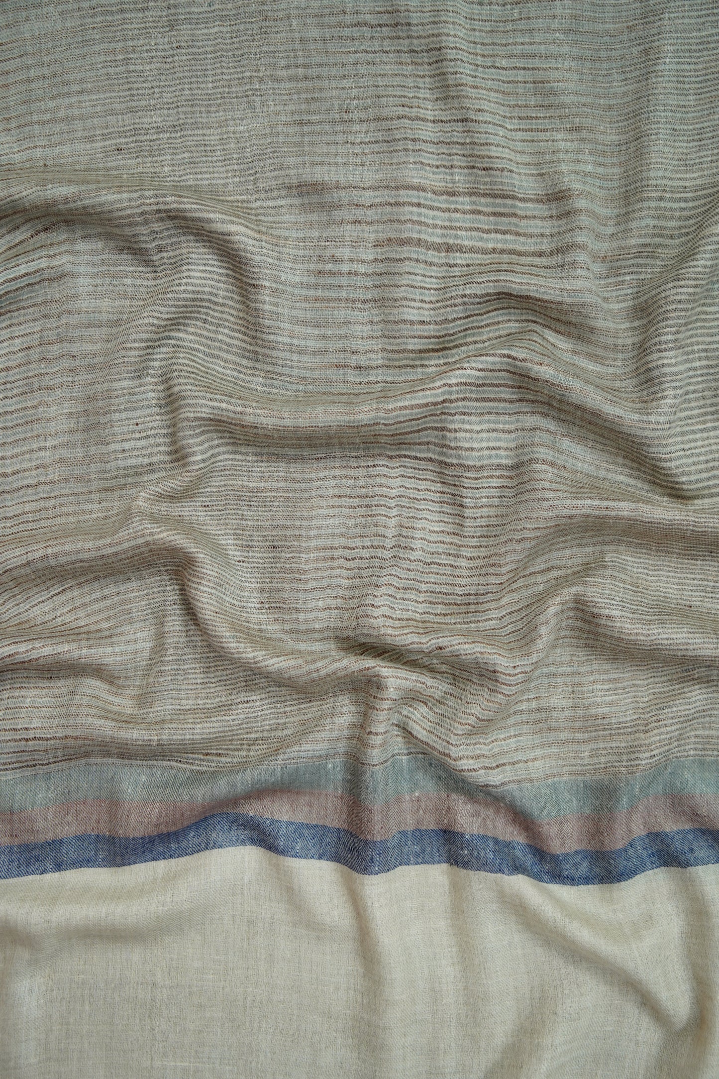 white border striped pashmina stole 9726
