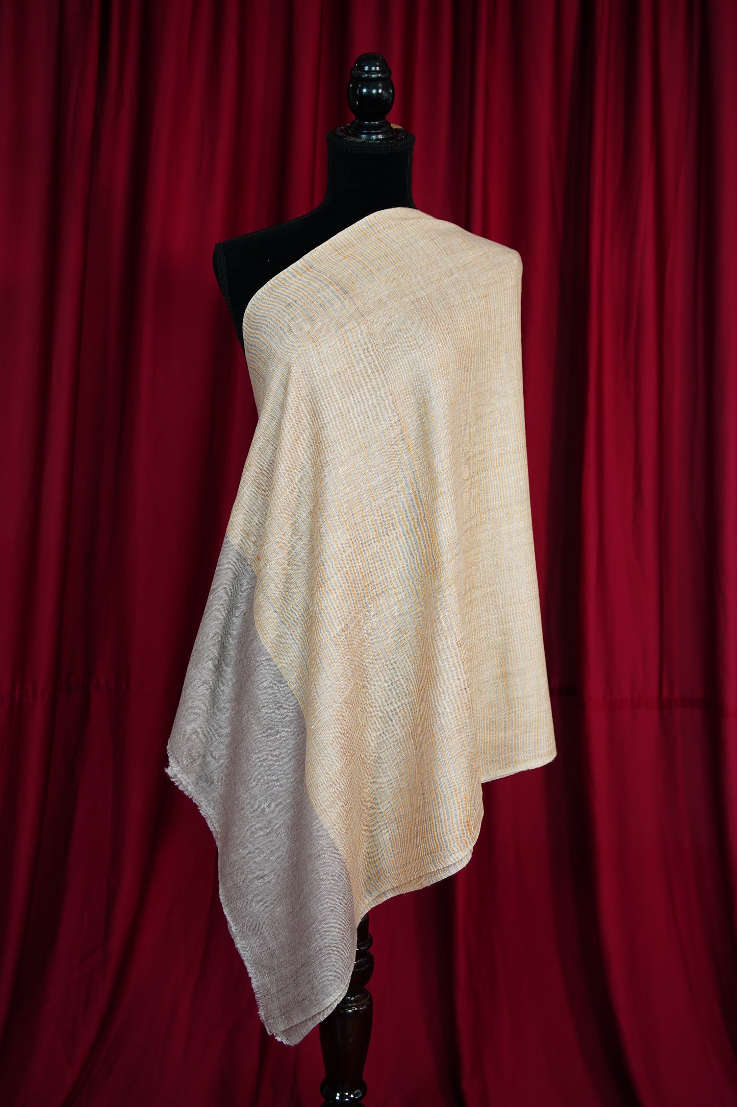 multi-coloured striped pashmina stole 9728