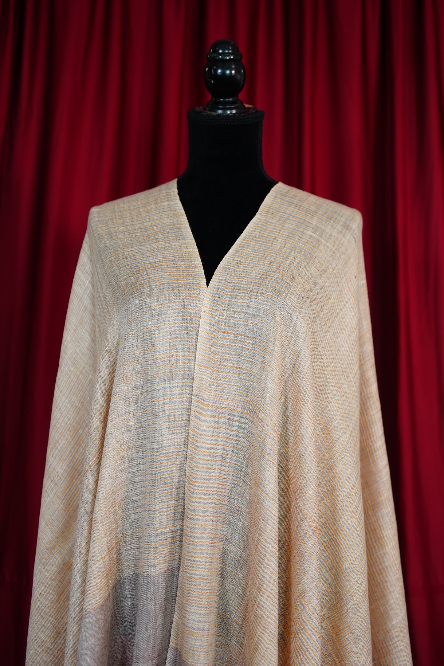 multi-coloured striped pashmina stole 9728