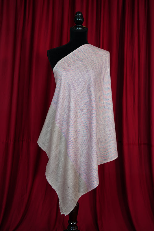 multi-coloured striped pashmina stole 9729