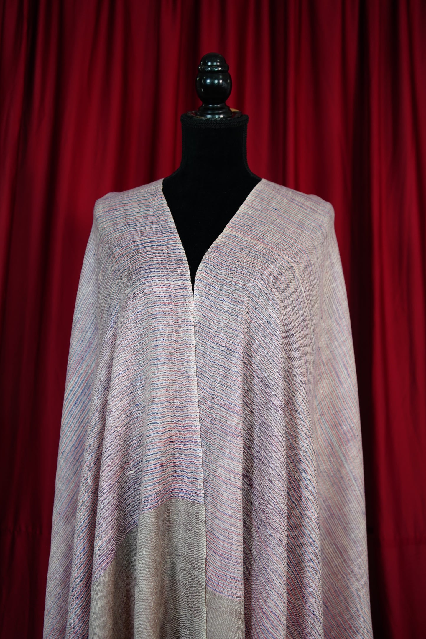 multi-coloured striped pashmina stole 9729