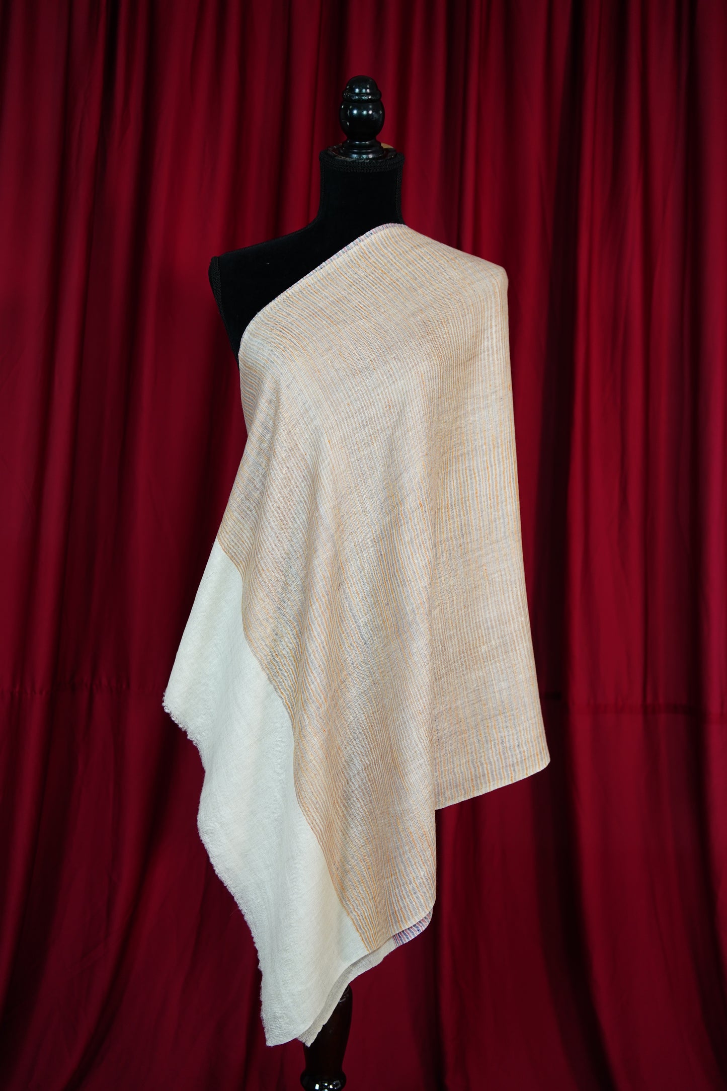 multi-coloured striped pashmina stole 9730