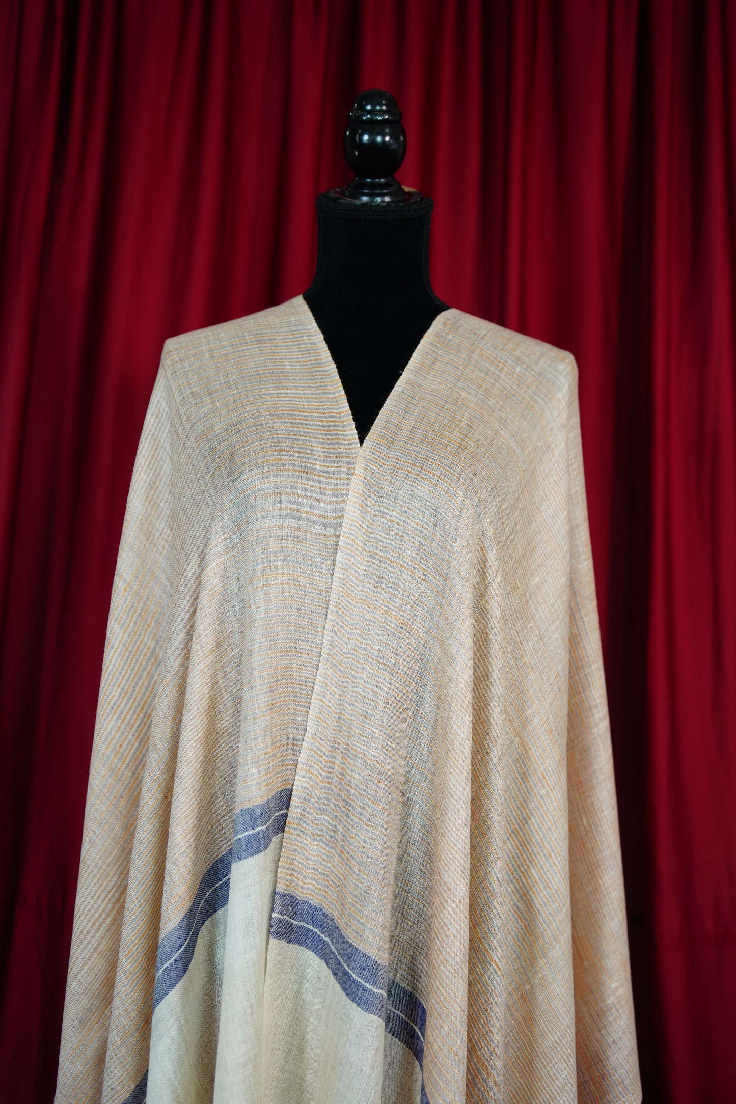 multi-coloured striped pashmina stole 9731