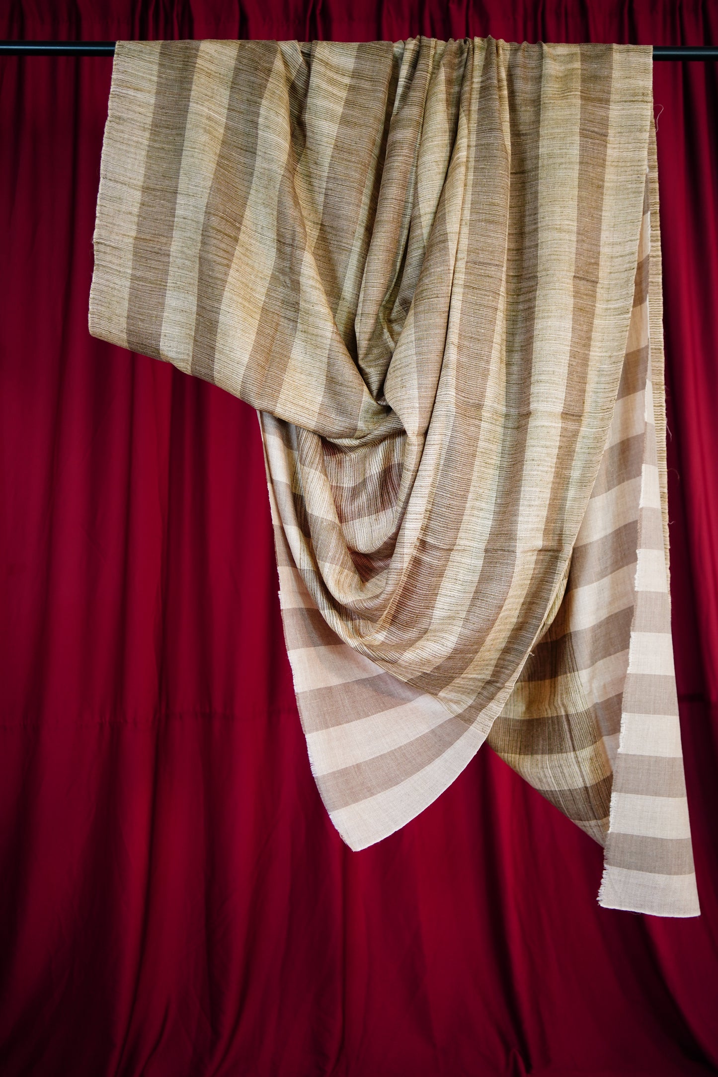 natural striped XL ekat pashmina shawl 9732