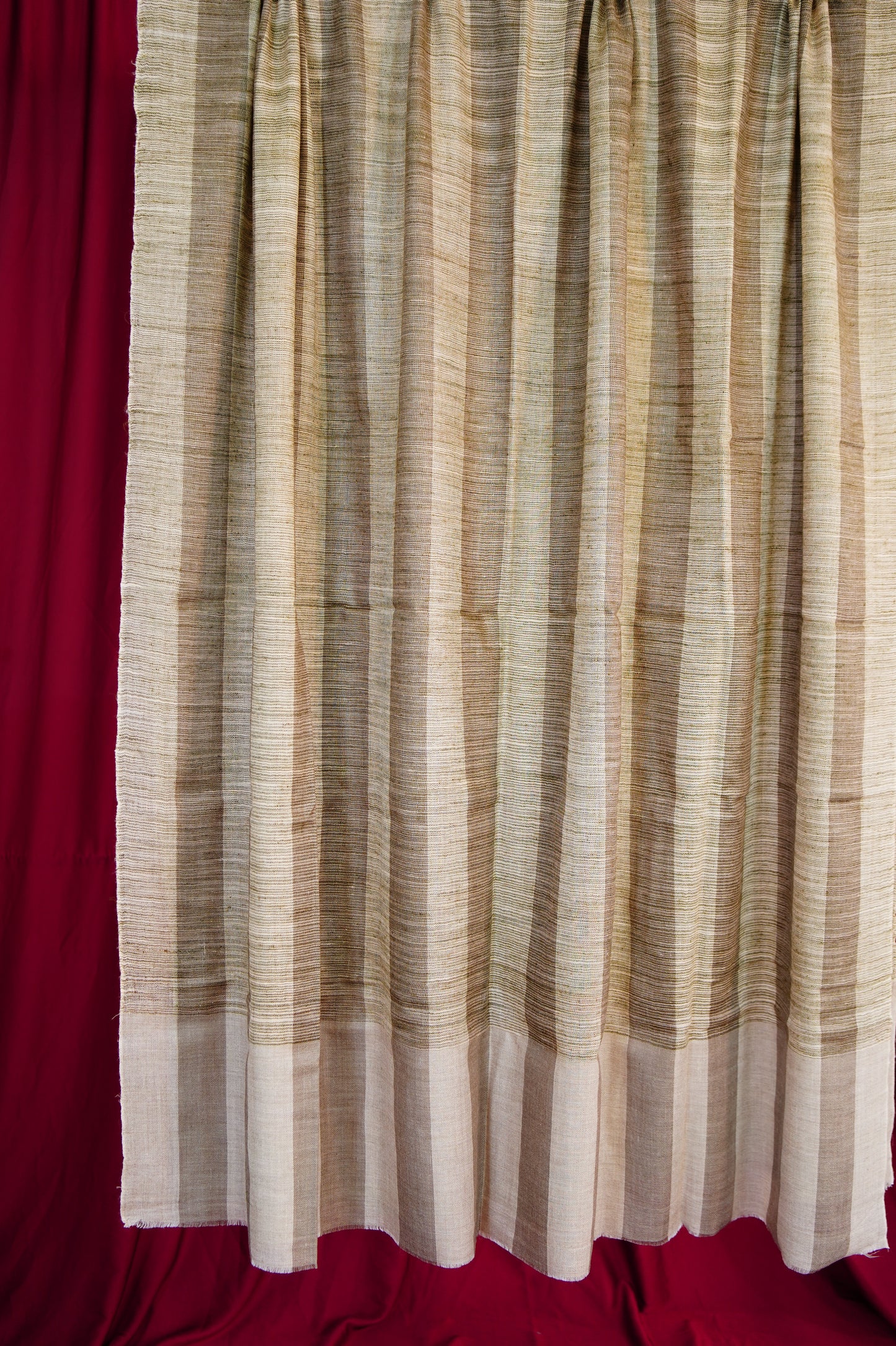 natural striped XL ekat pashmina shawl 9732