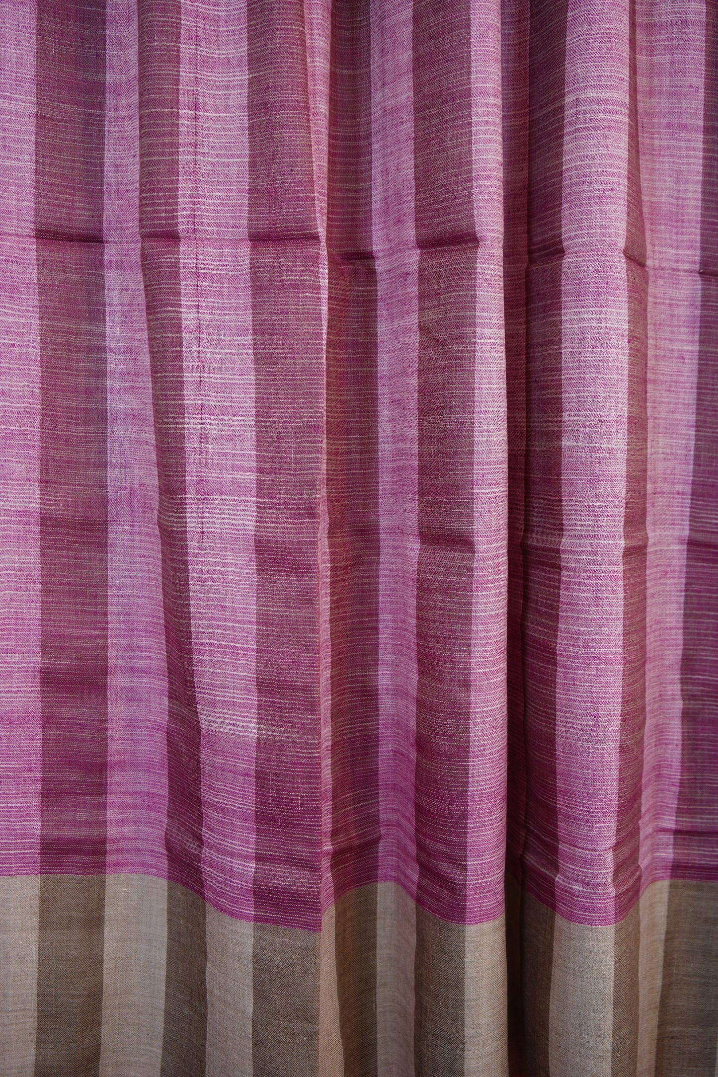 pink striped XL ekat pashmina shawl 9734