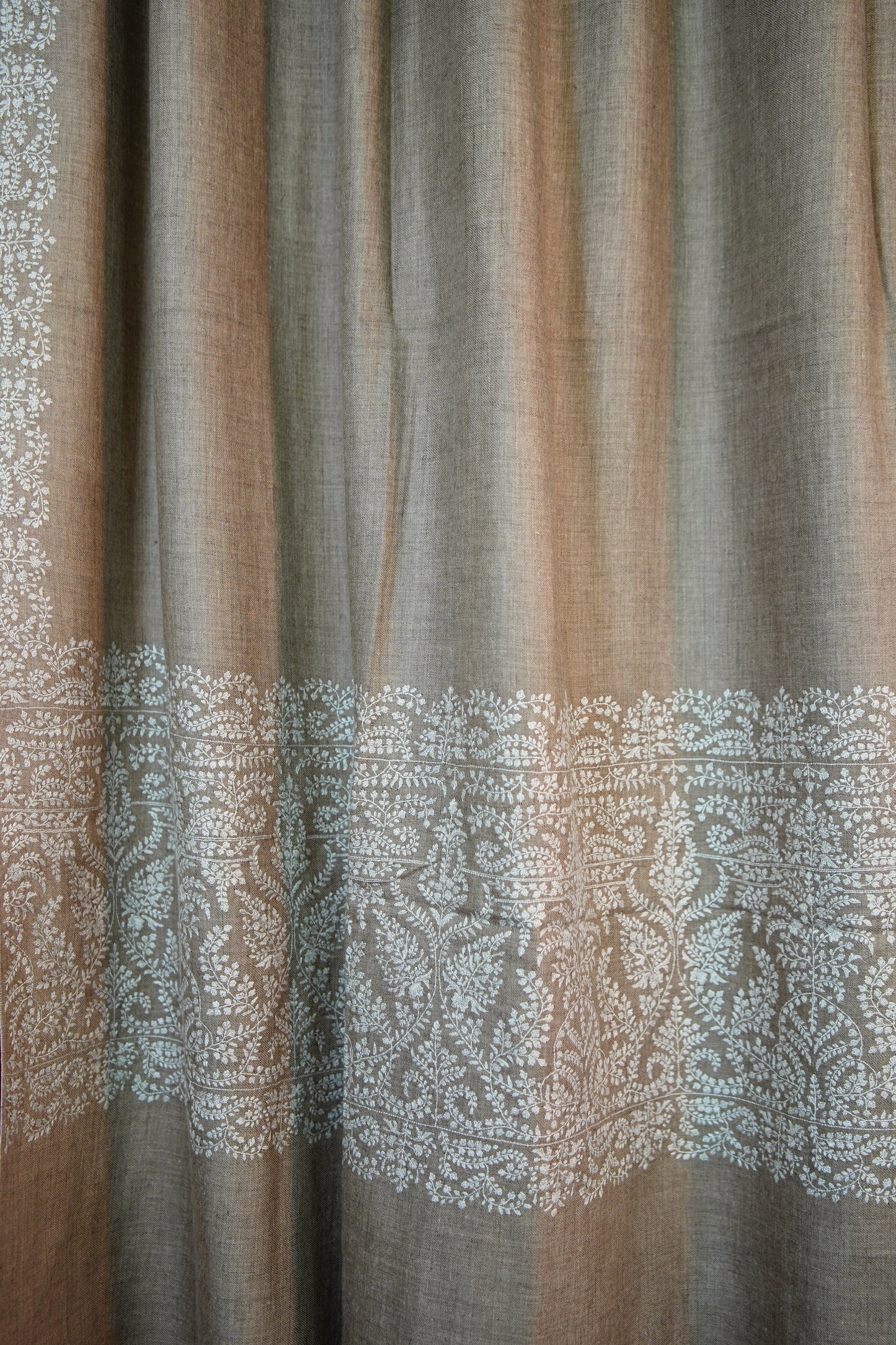 natural palla XL GI embroidery pashmina shawl 9741