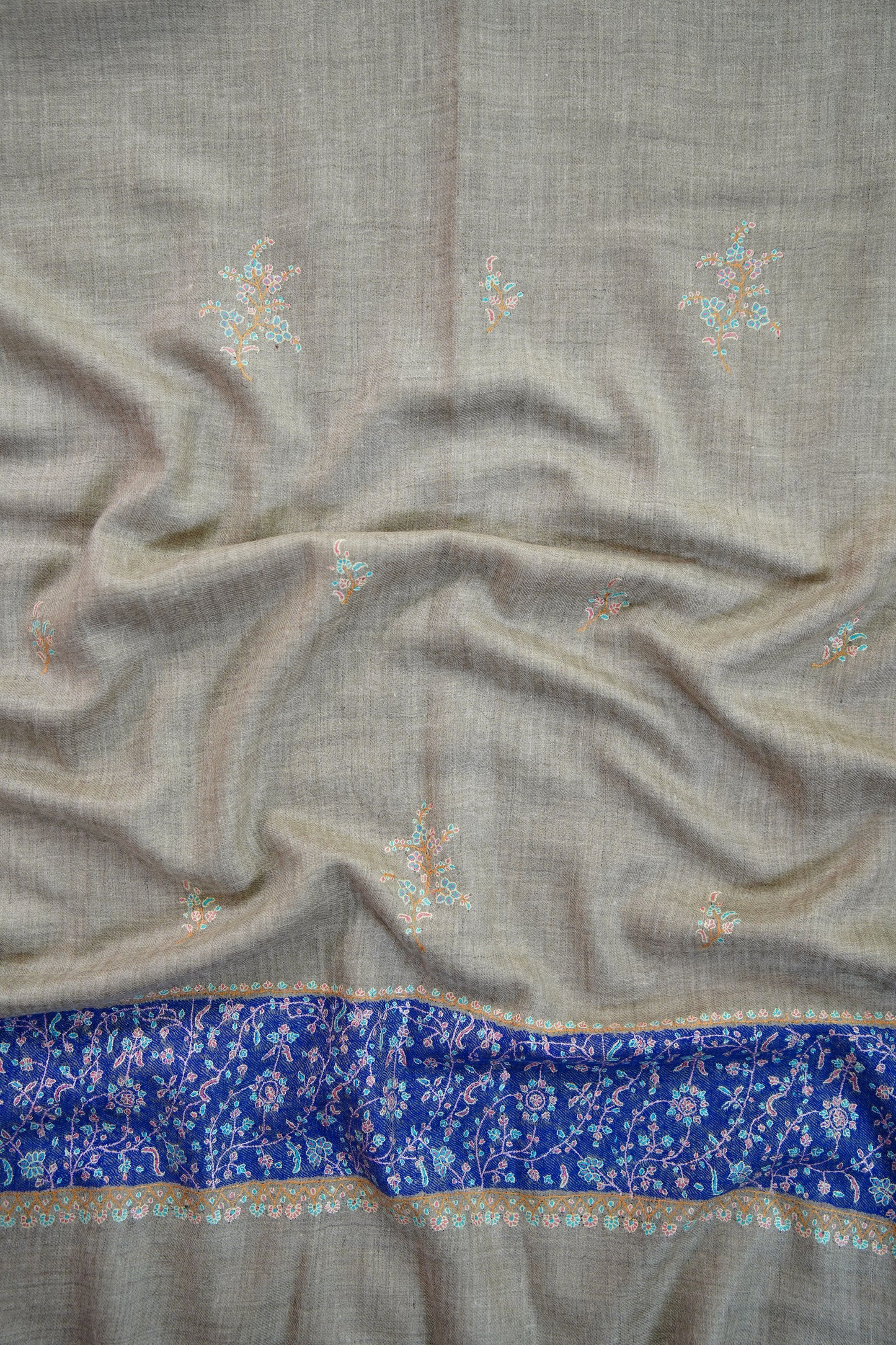 natural GI butis embroidery pashmina stole 9766