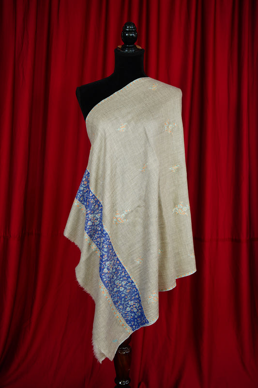 natural GI butis embroidery pashmina stole 9769