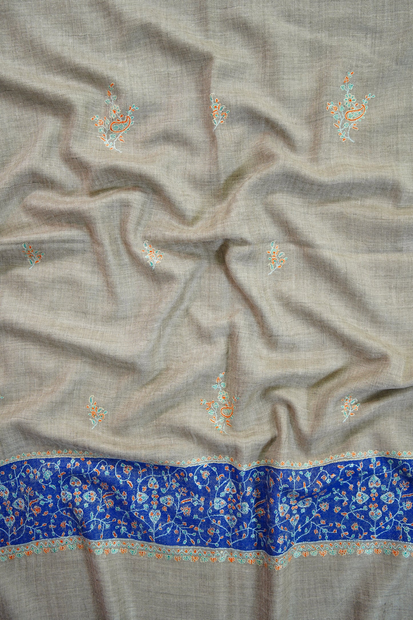 natural GI butis embroidery pashmina stole 9769