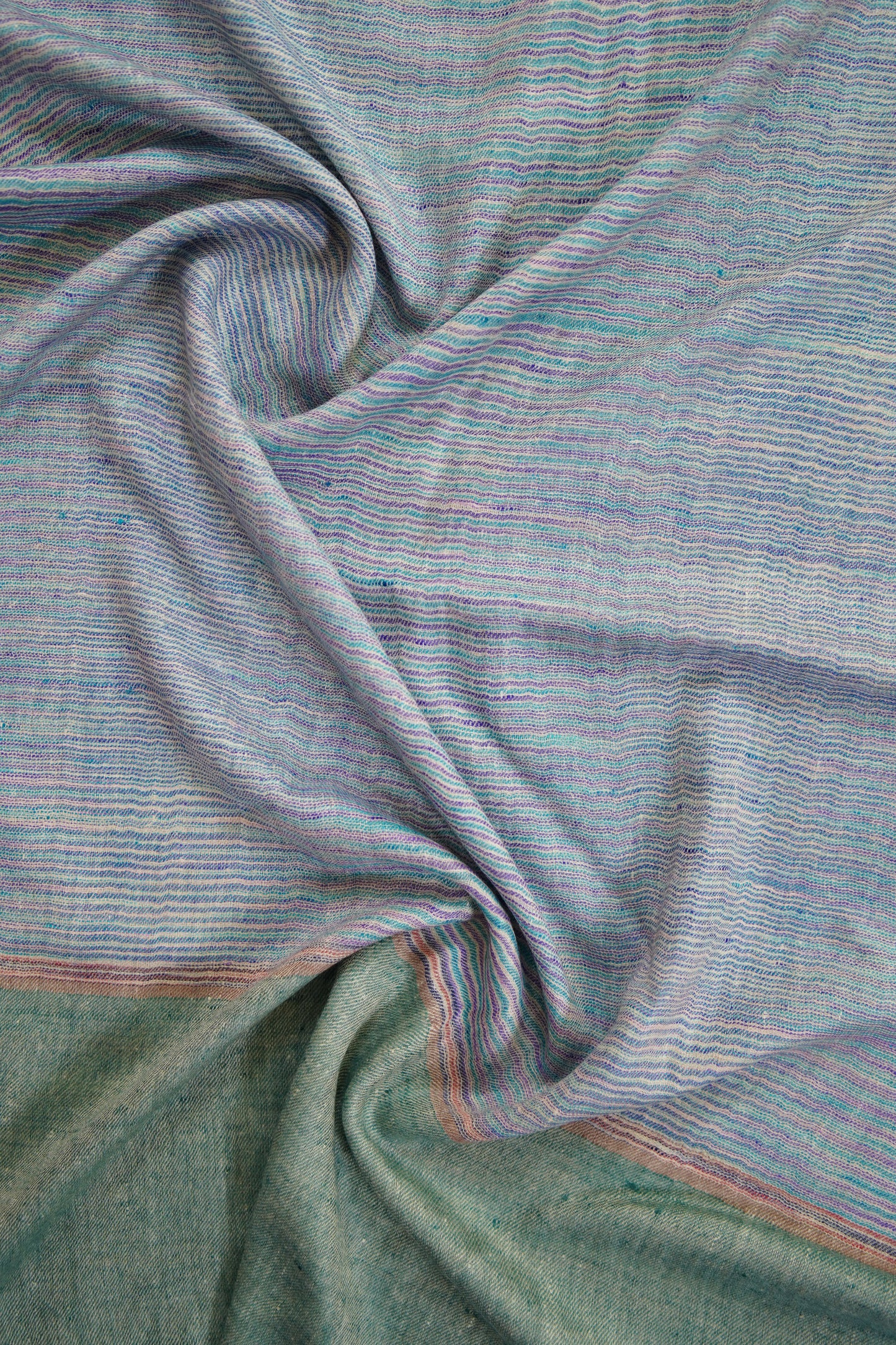 multi-coloured striped pure pashmina stole 9776