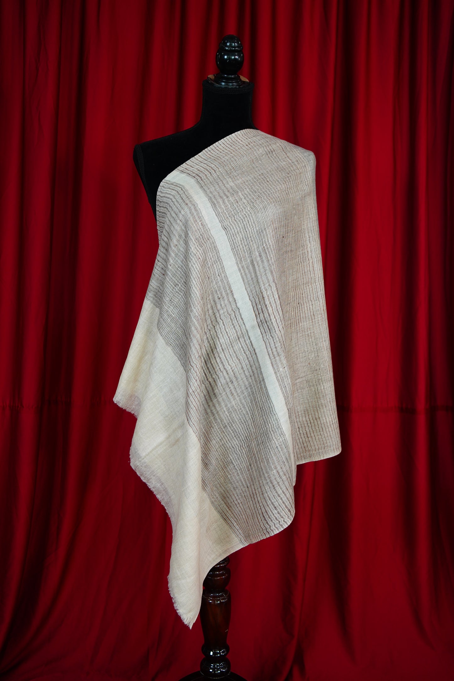 multi-coloured striped pure pashmina stole 9780