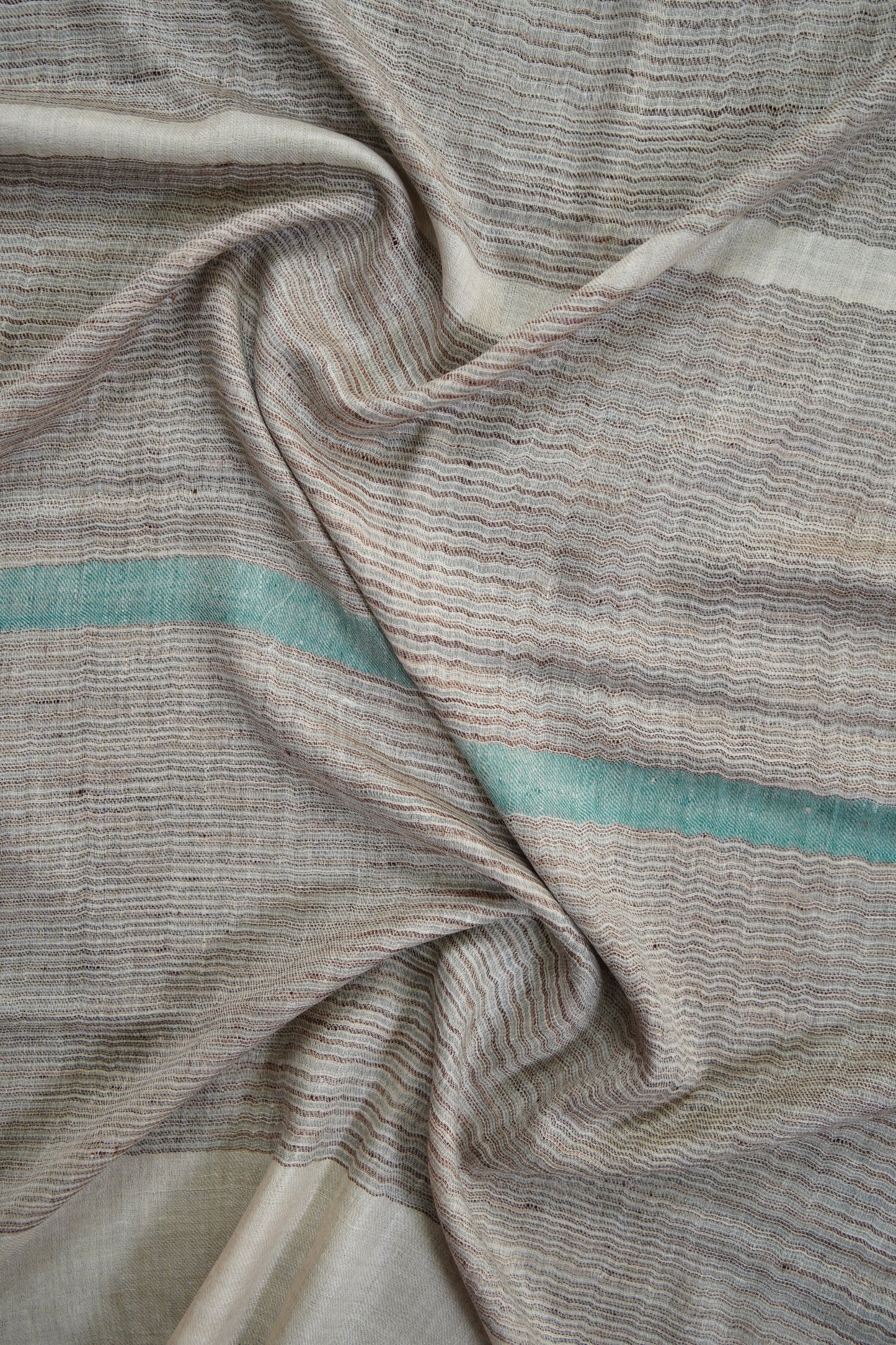 multi-coloured striped pure pashmina stole 9780