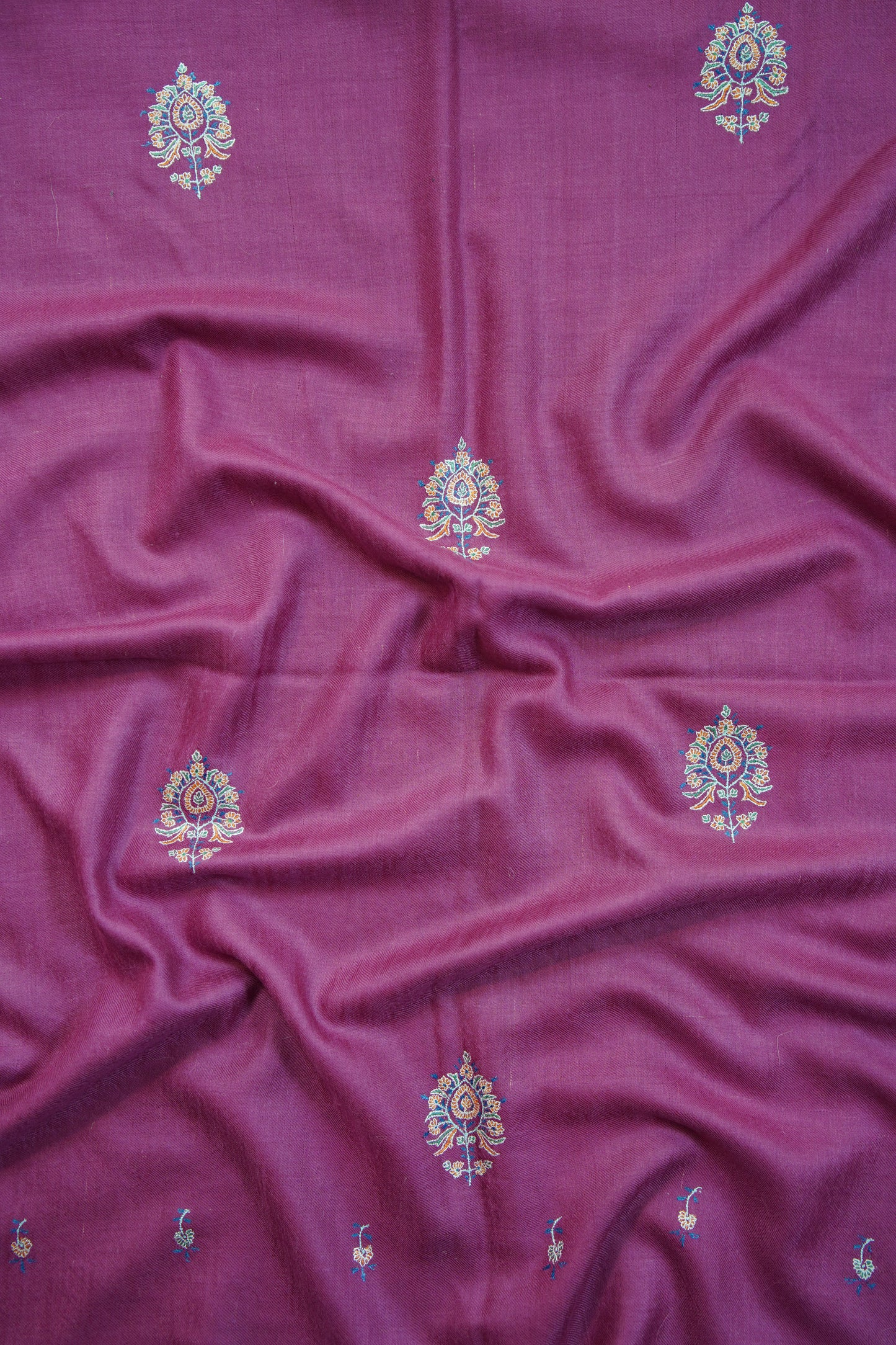 hot pink butis GI embroidery pashmina stole 9804