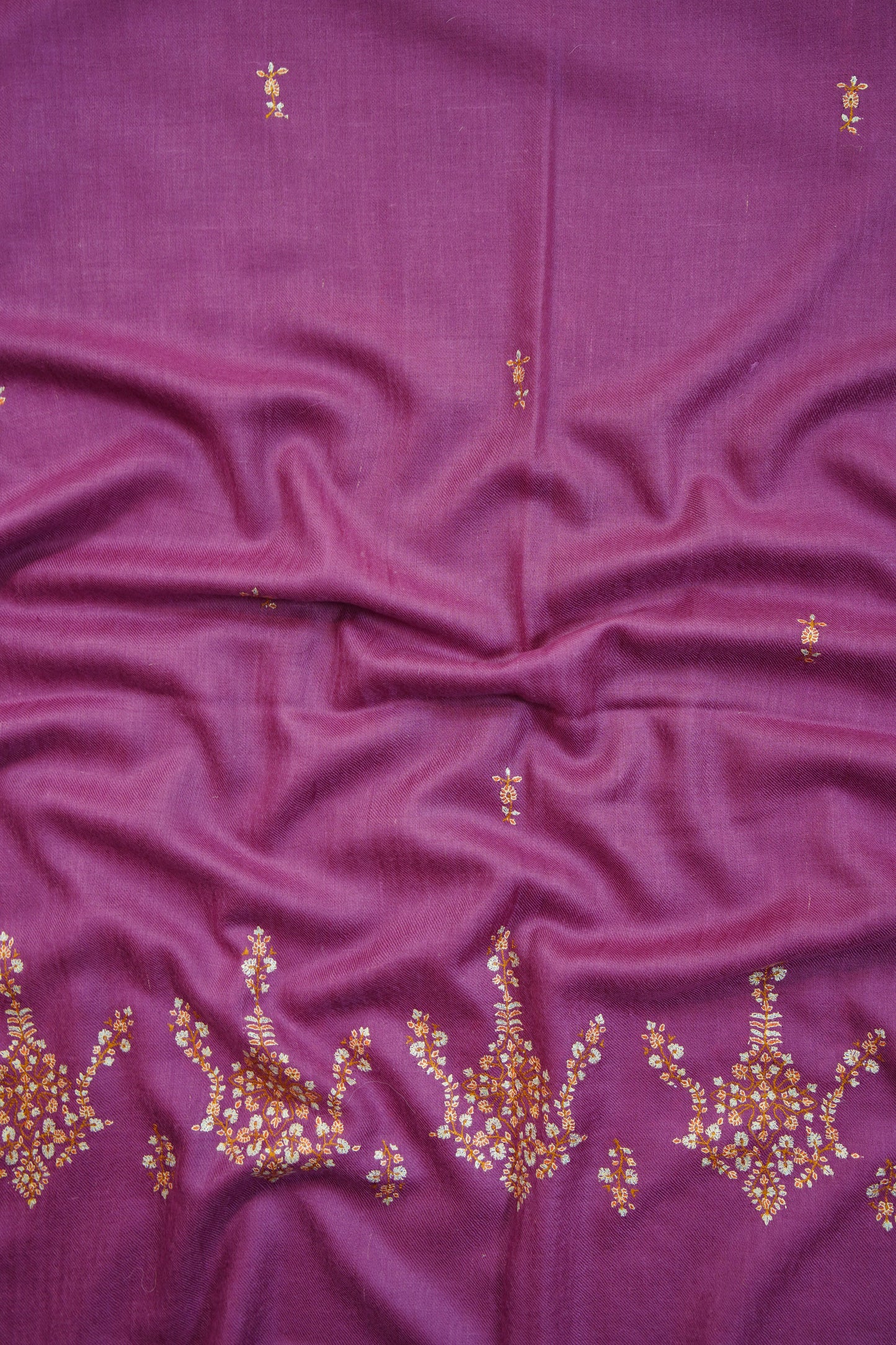 hot pink GI embroidery pashmina stole 9808