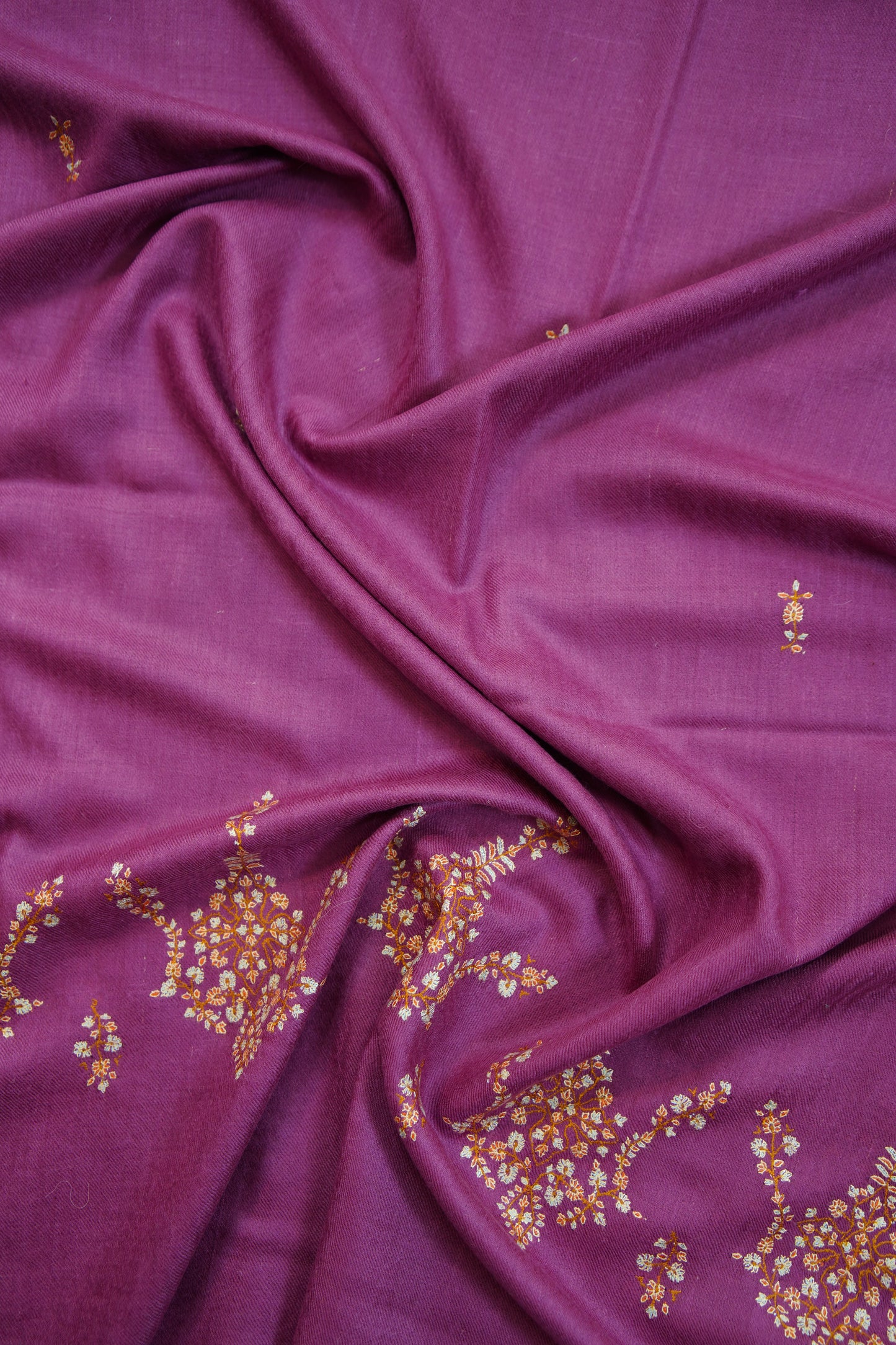 hot pink GI embroidery pashmina stole 9808