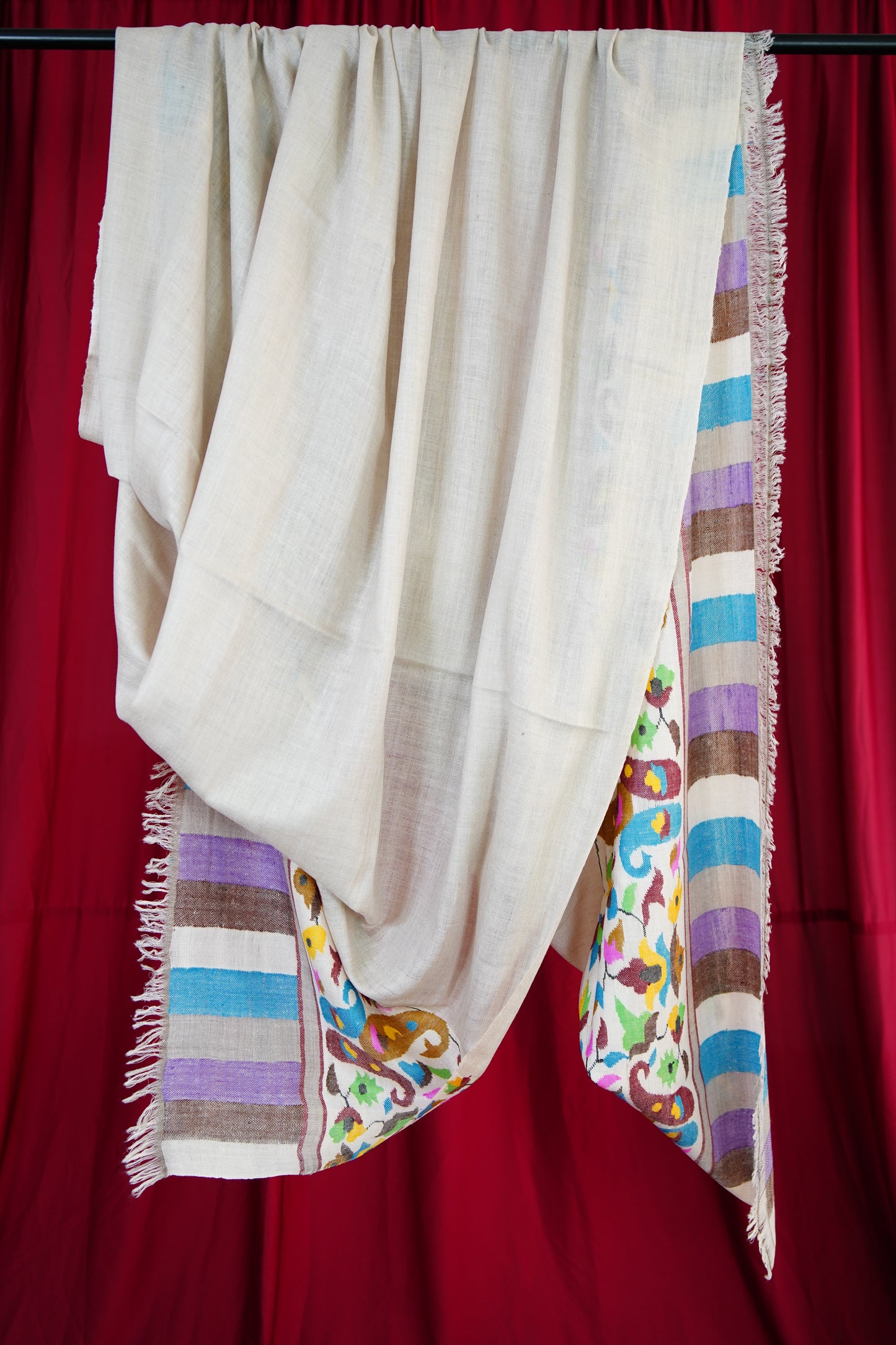 panache cloud white XL kani paldaar shawl 9828