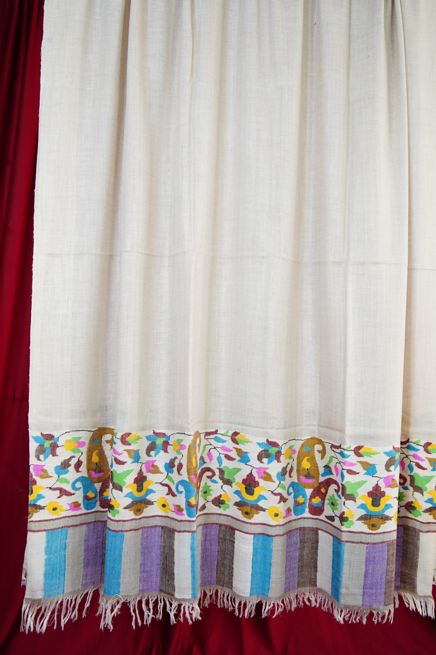 panache cloud white XL kani paldaar shawl 9828