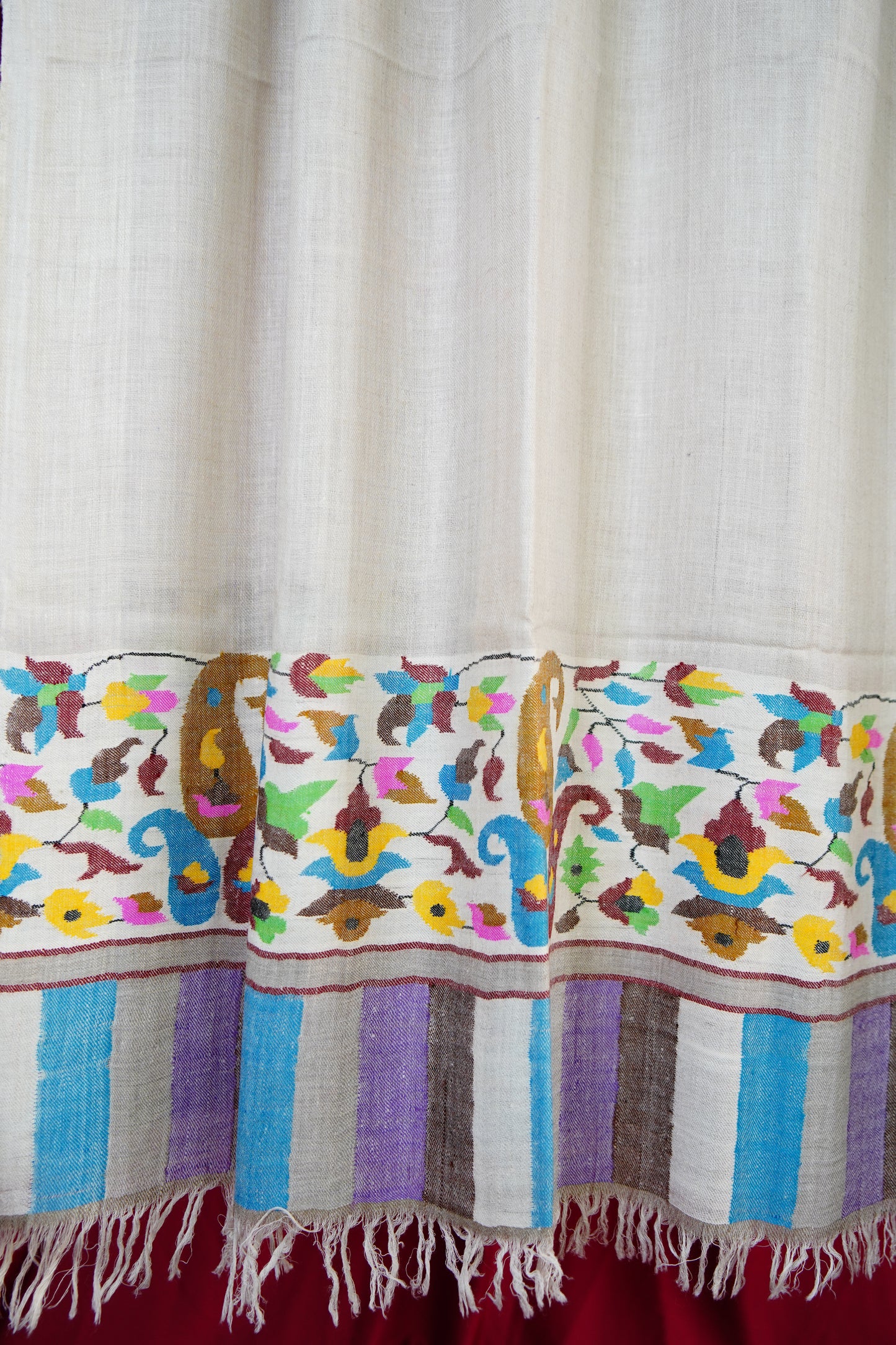 panache cloud white XL kani paldaar shawl 9828