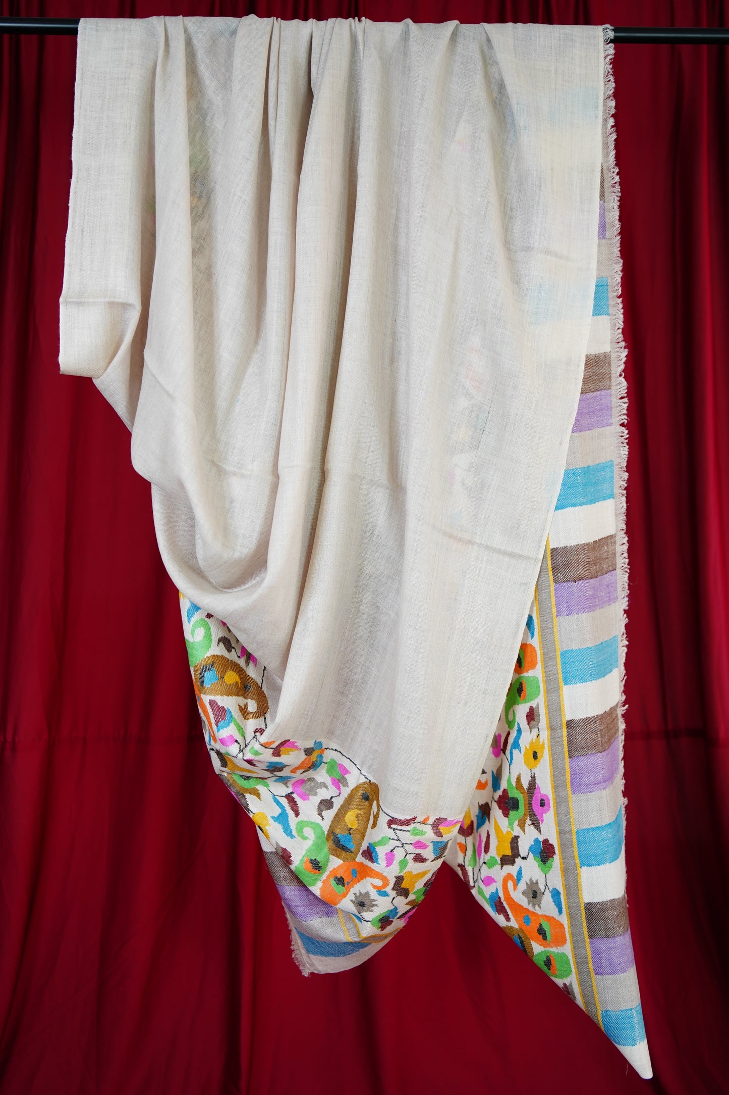 panache light bluish XL kani paldaar shawl 9830