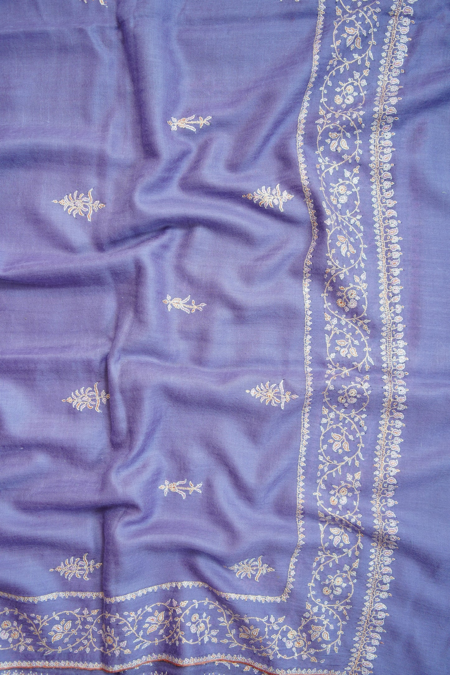wisteria GI butis embroidery pashmina shawl 9850