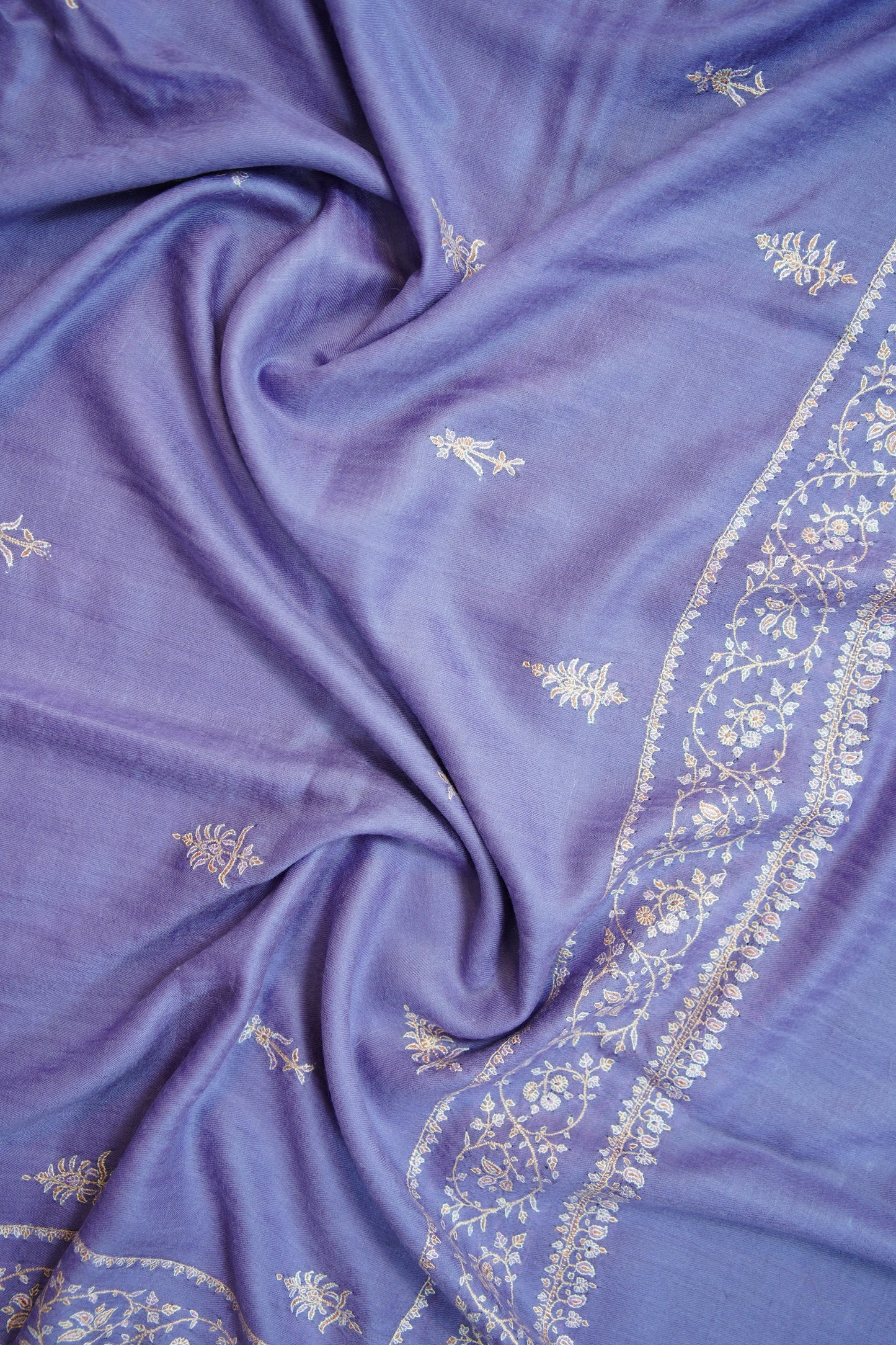 wisteria GI butis embroidery pashmina shawl 9850