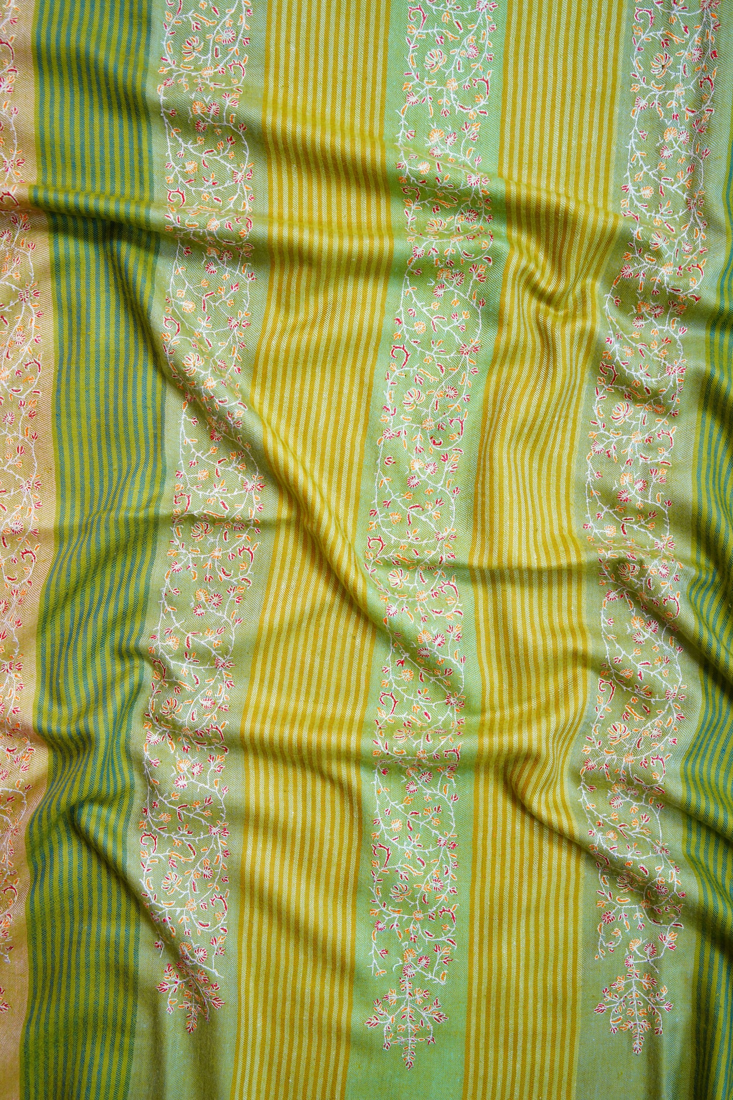multi-coloured GI embroidery pashmina shawl 9857