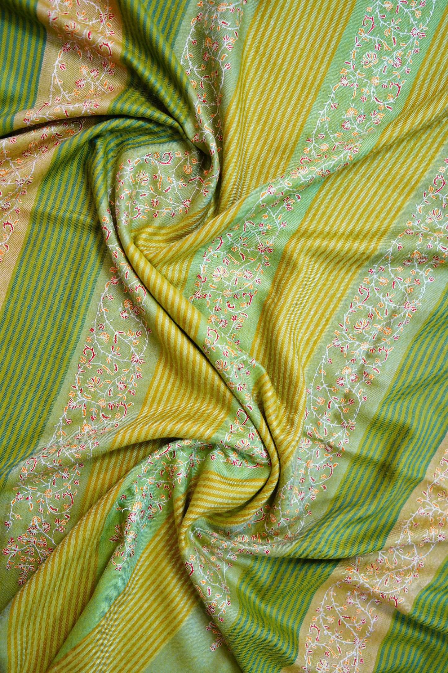 multi-coloured GI embroidery pashmina shawl 9857