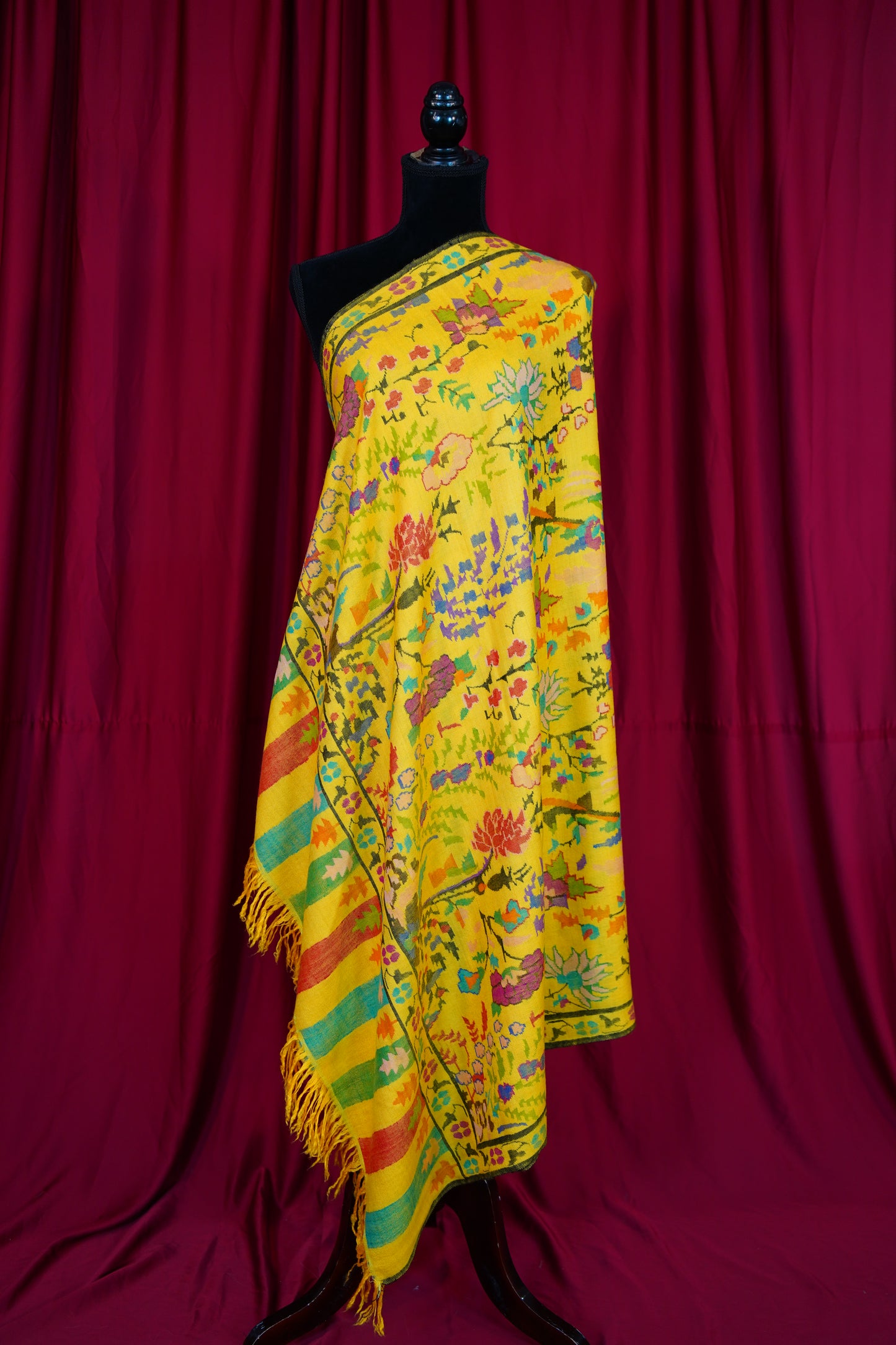 yellow kani jamma shawl 9860