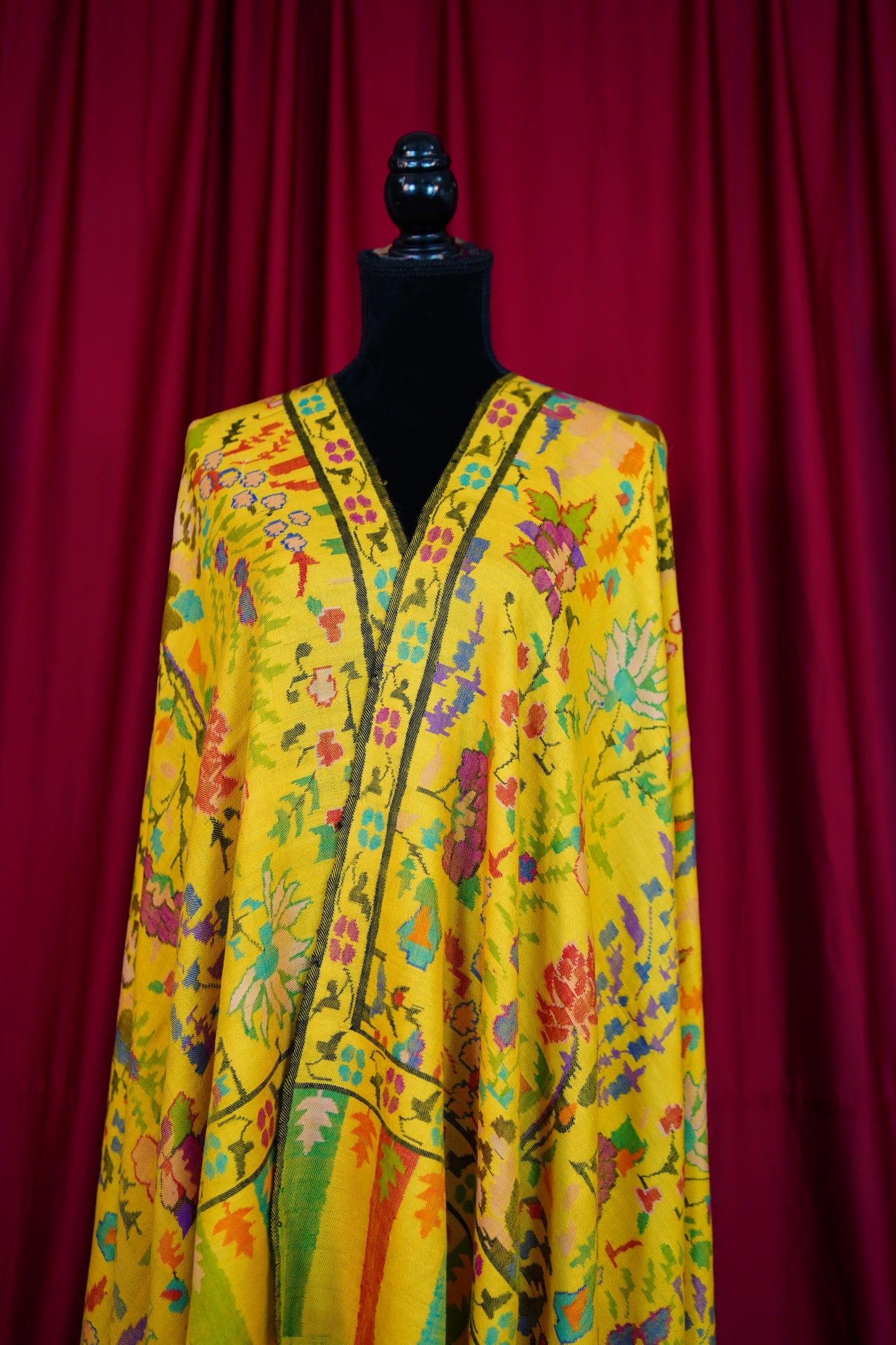 yellow kani jamma shawl 9860