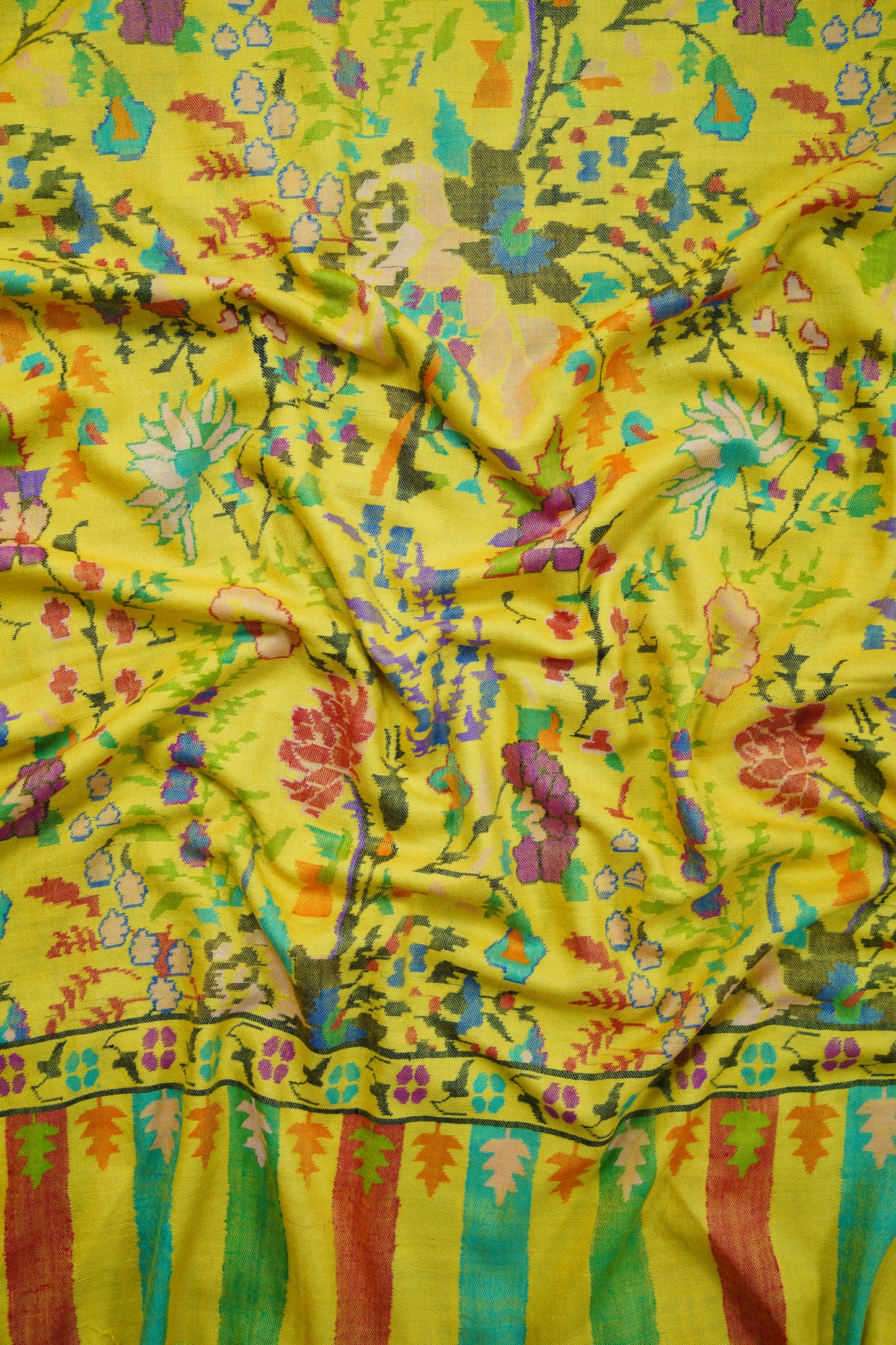 yellow kani jamma shawl 9860