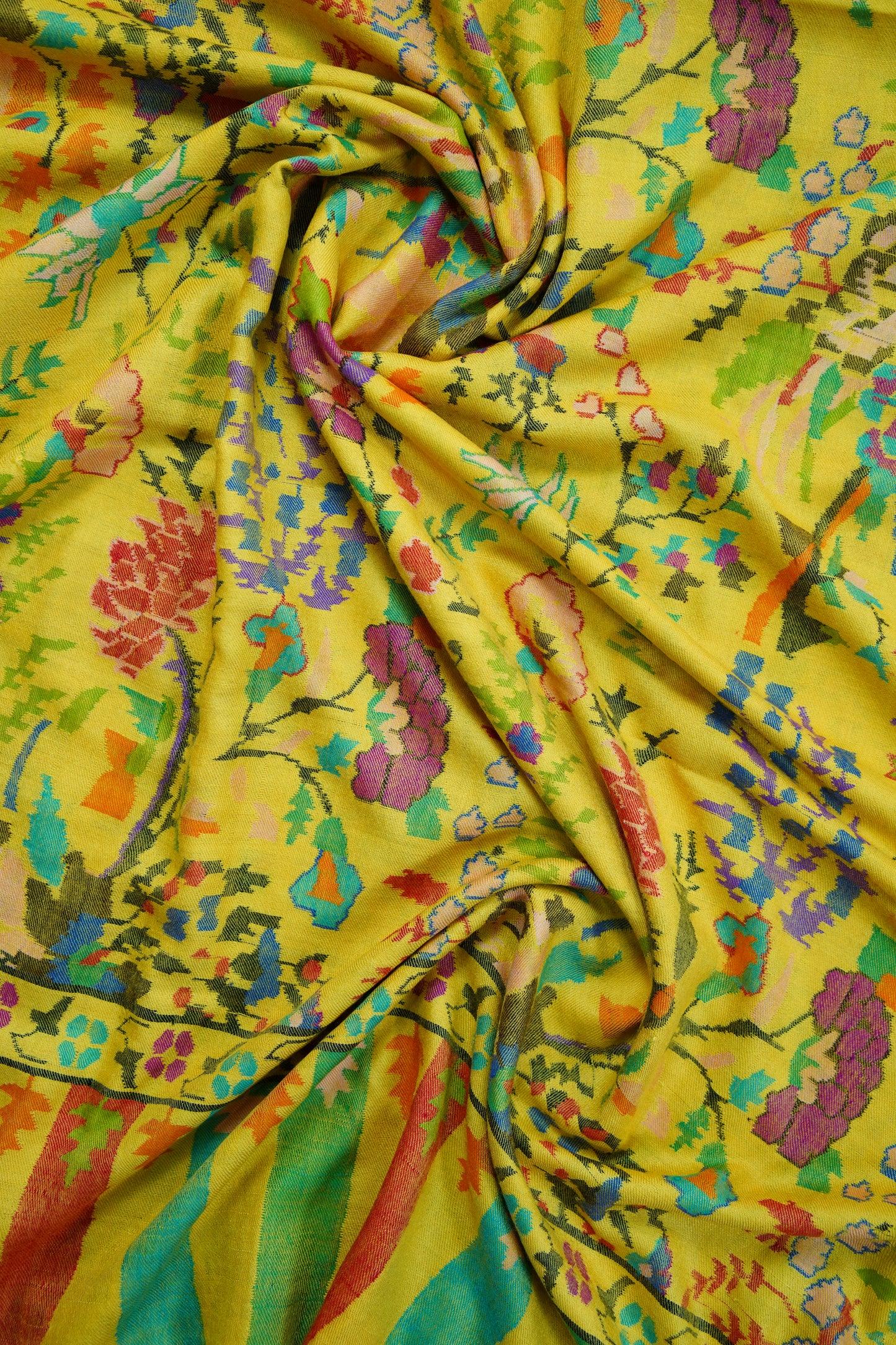 yellow kani jamma shawl 9860