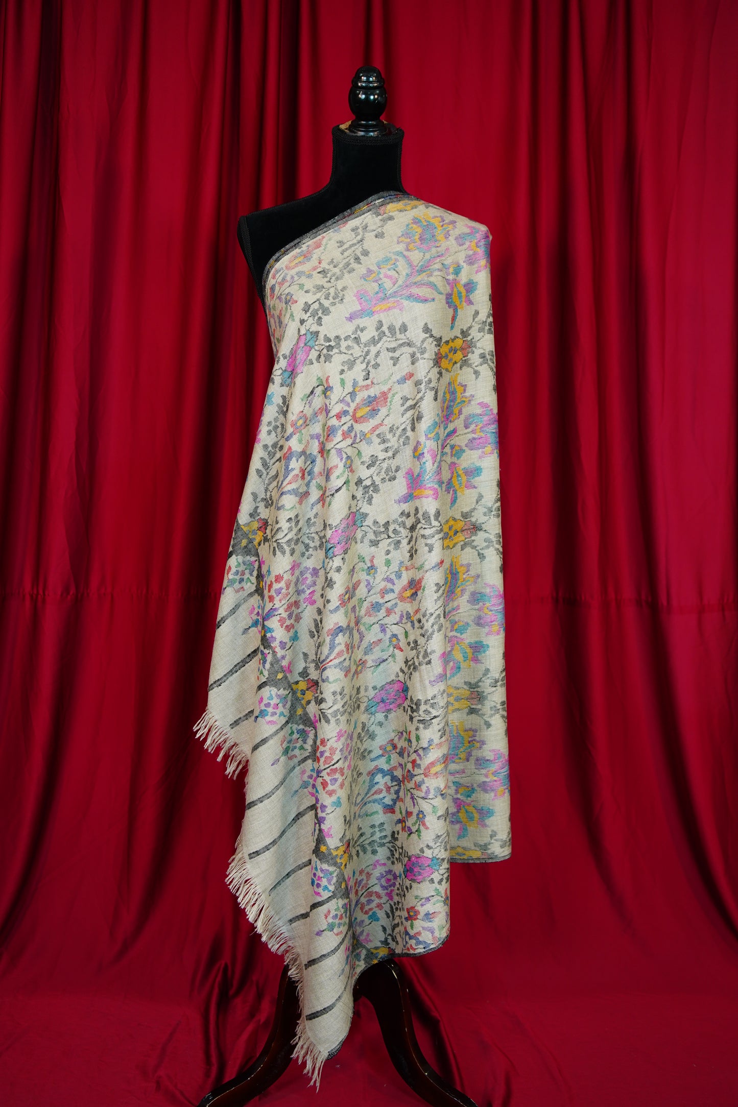 smoke grey kani jamma shawl 9862