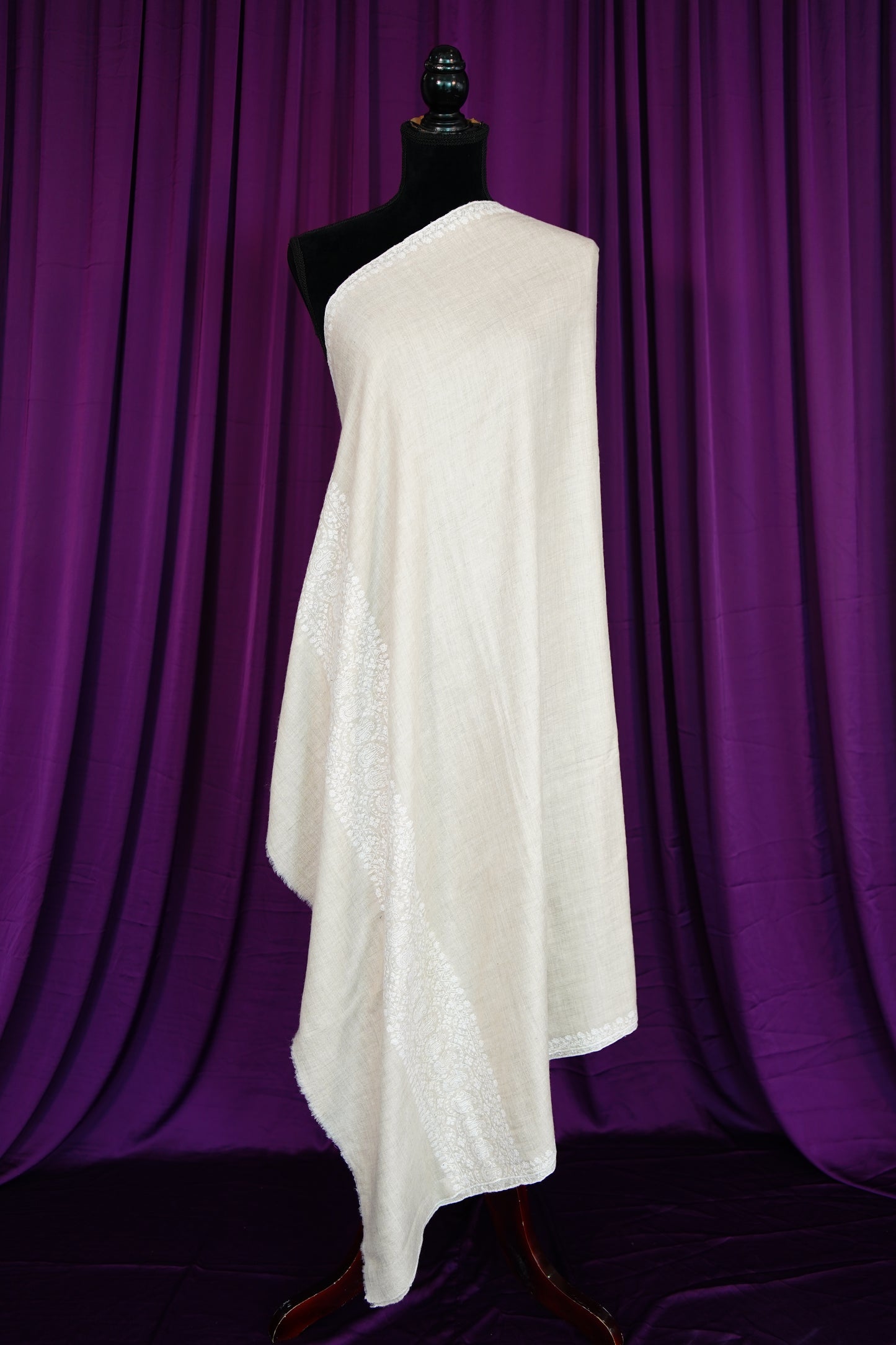 off-white GI embroidery pashmina shawl 9879