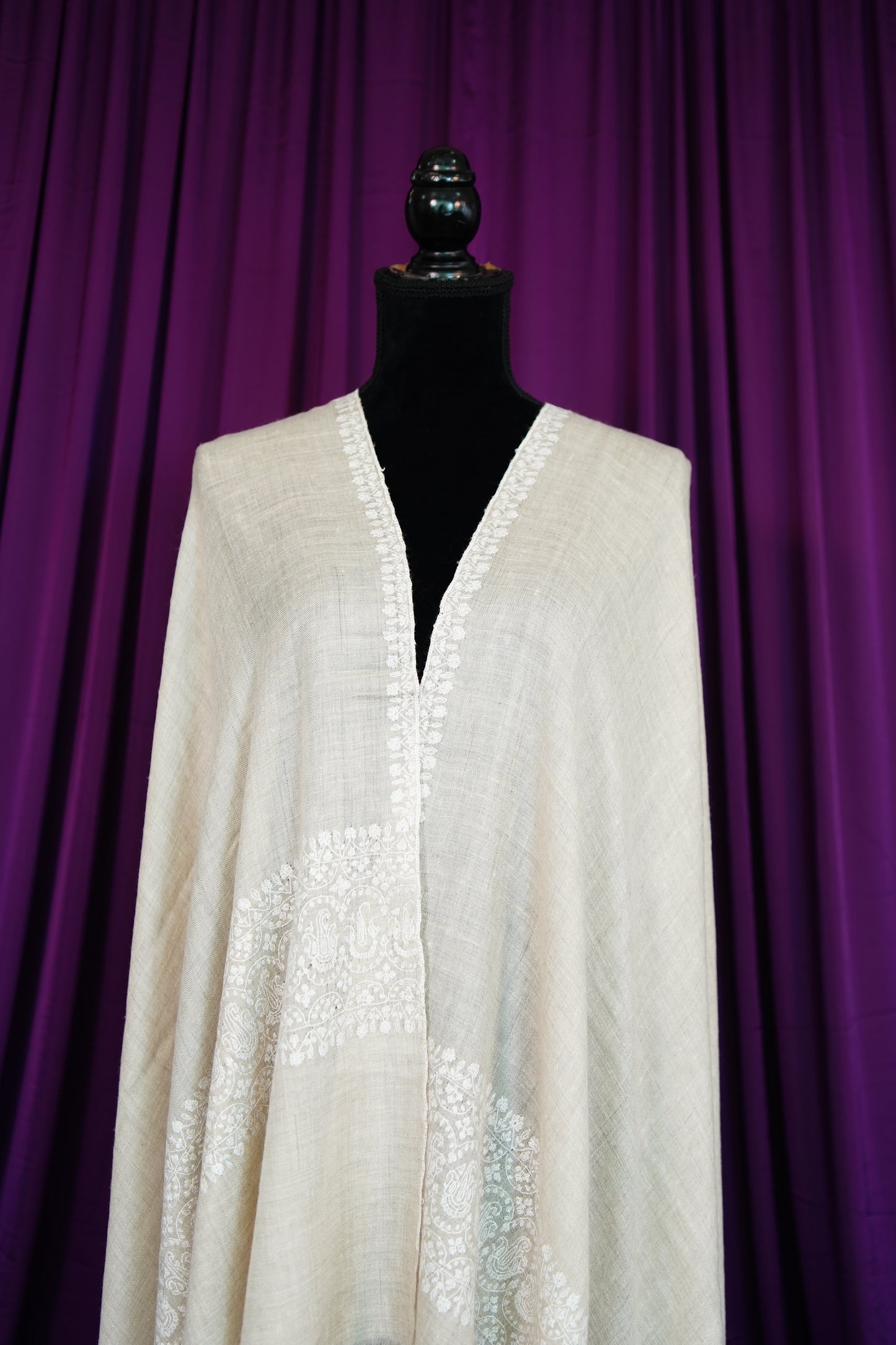 off-white GI embroidery pashmina shawl 9879