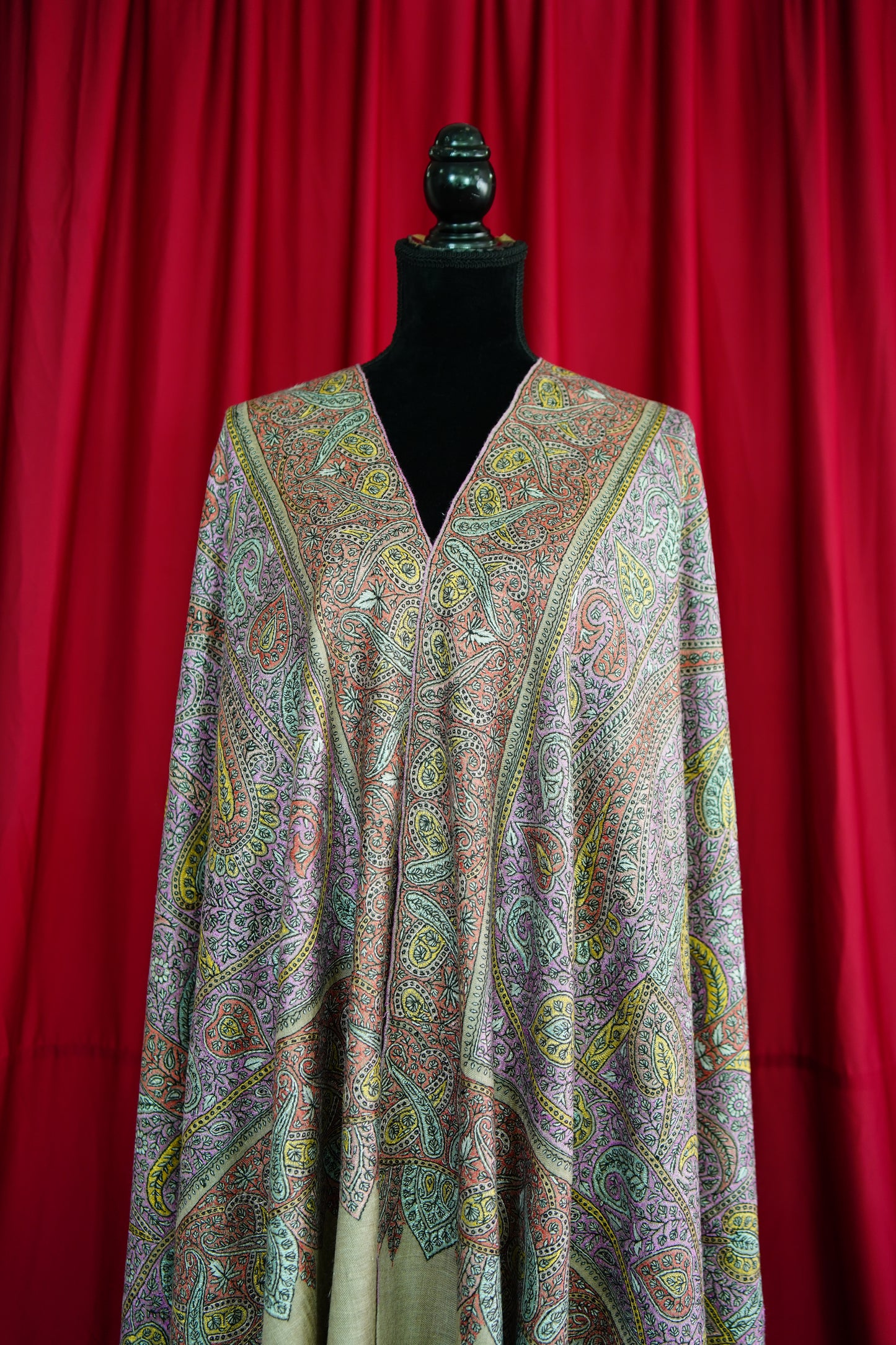natural GI jamma embroidery pashmina shawl 9884