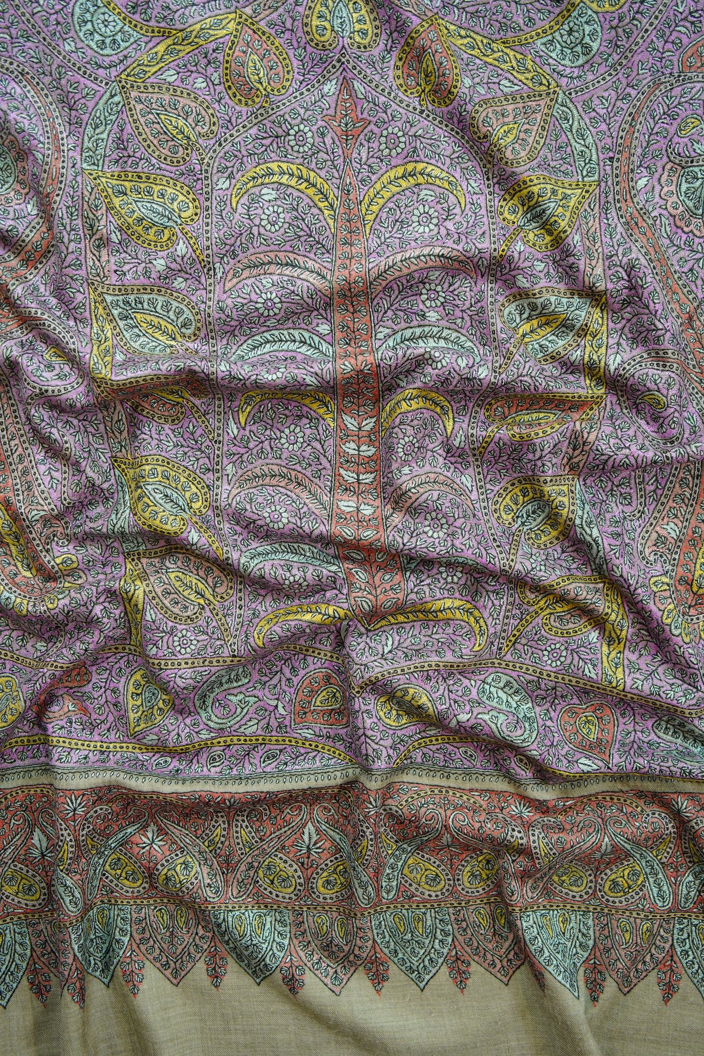 natural GI jamma embroidery pashmina shawl 9884