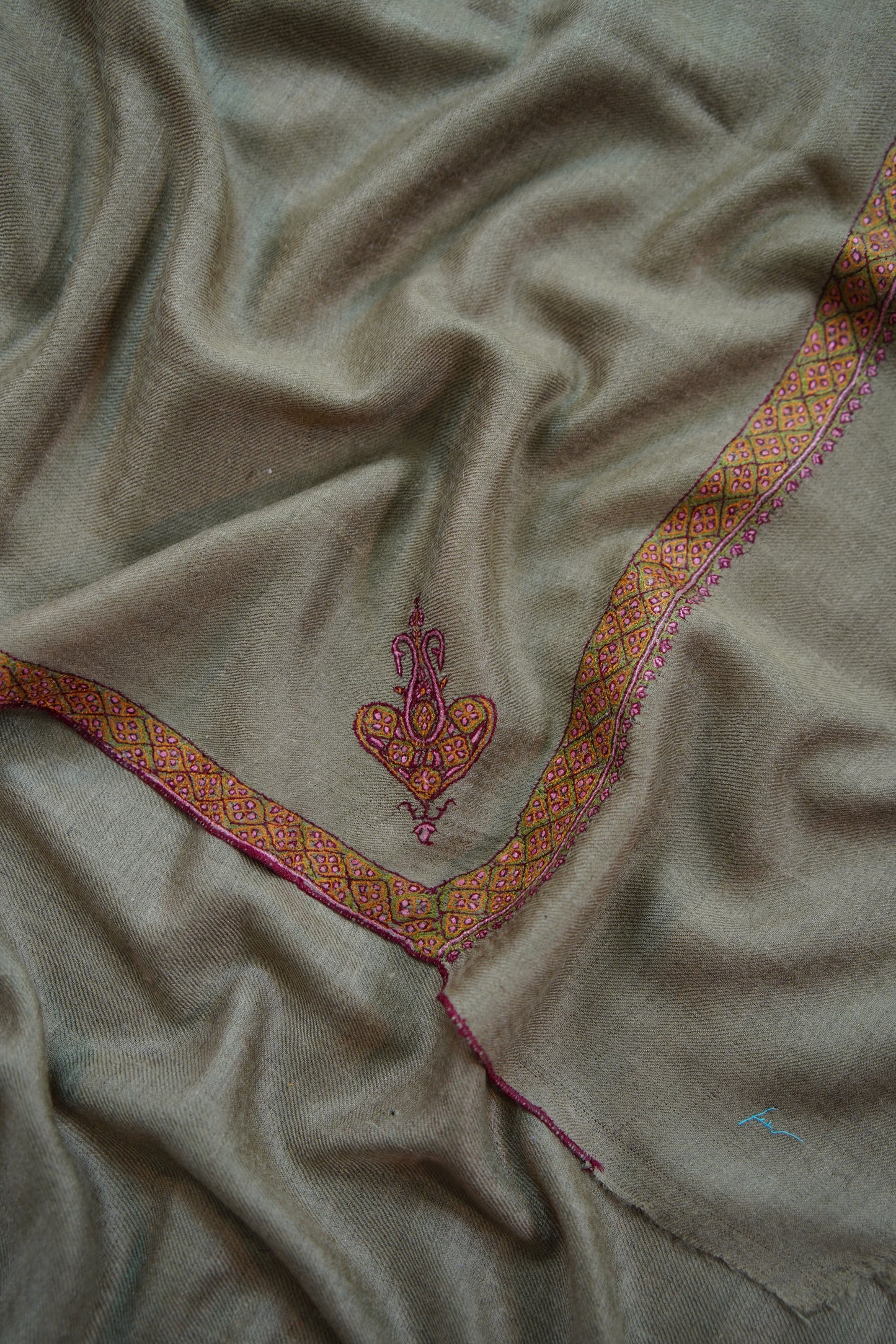 natural GI embroidery pashmina shawl 9885