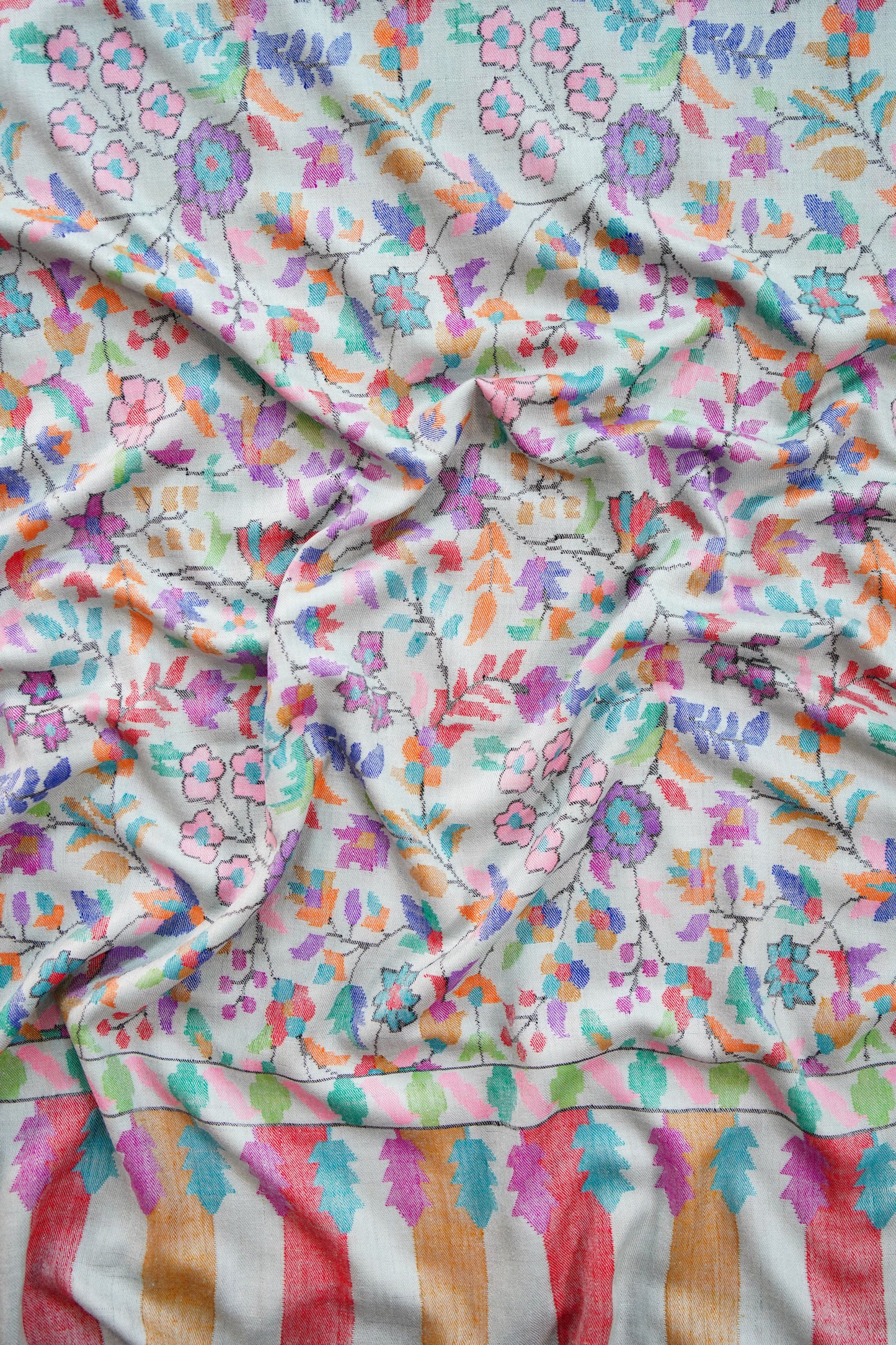 ice blue GI kani jamma pashmina shawl 9893