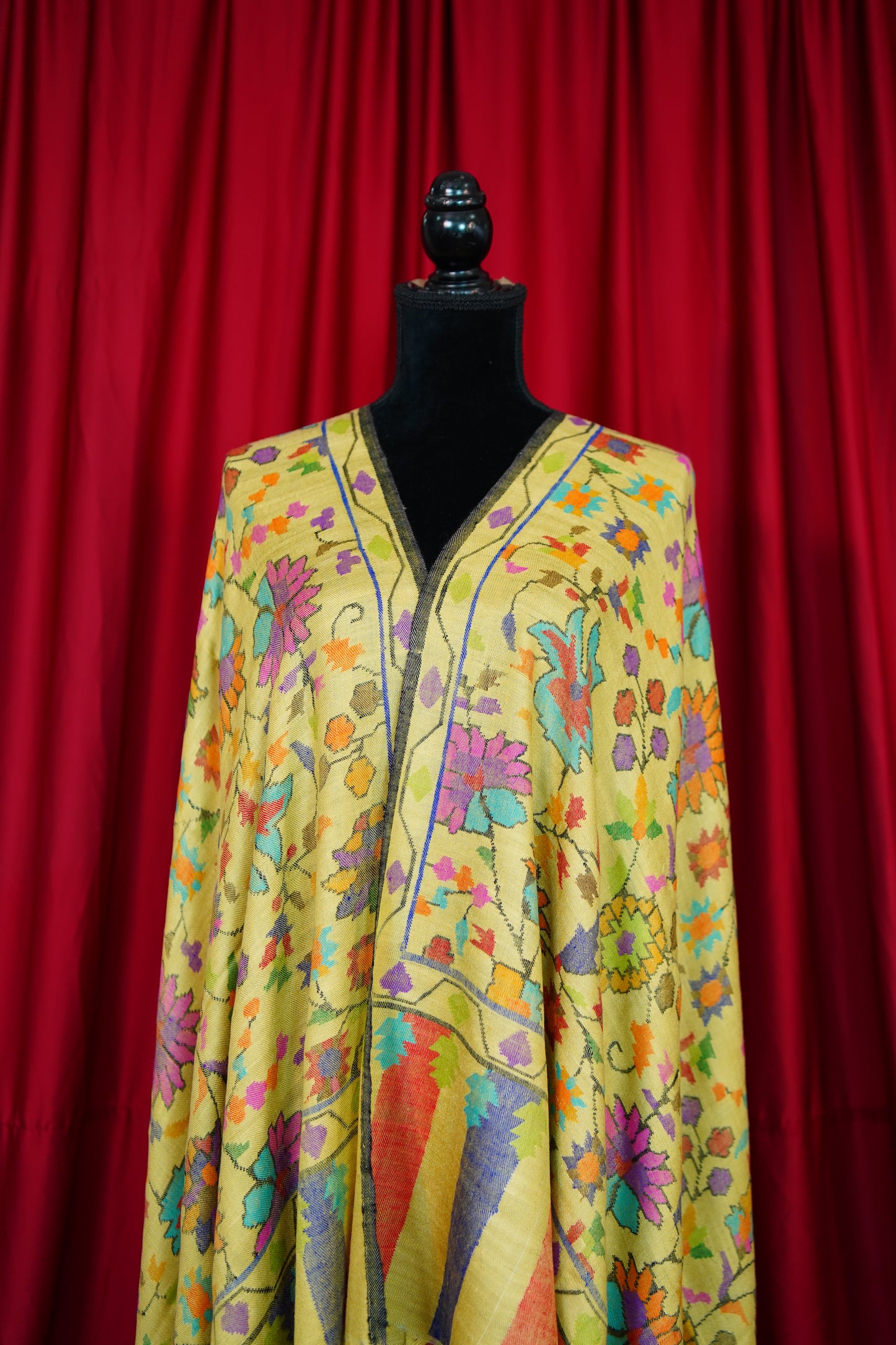 laguna yellow GI kani jamma pashmina shawl 9896