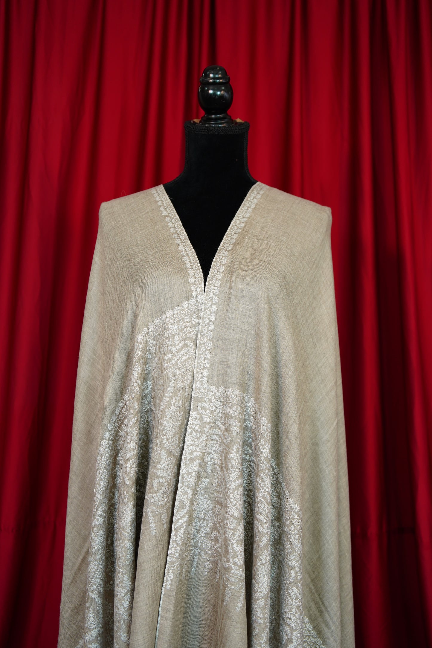 natural GI embroidery pashmina shawl 9901