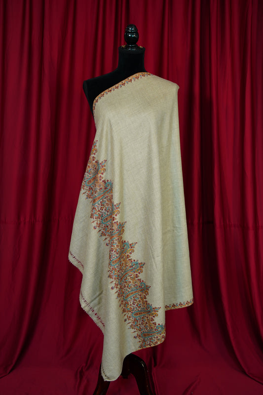 natural GI embroidery pashmina shawl 9904