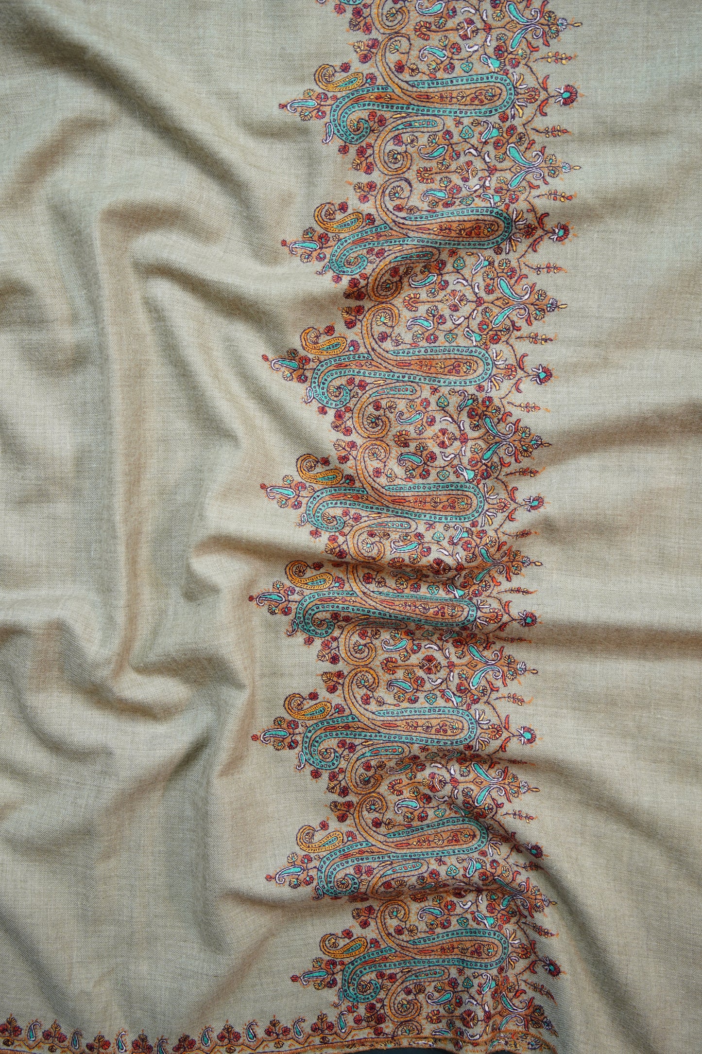 natural GI embroidery pashmina shawl 9904
