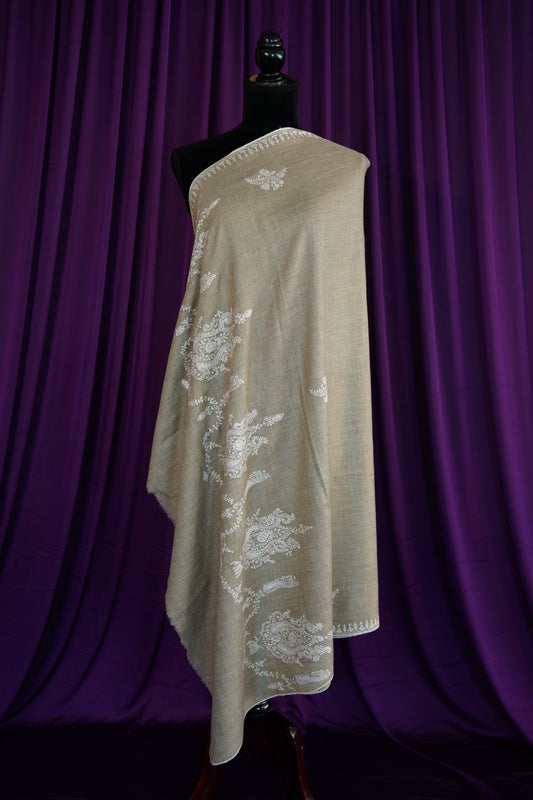 natural GI embroidery pashmina shawl 9917
