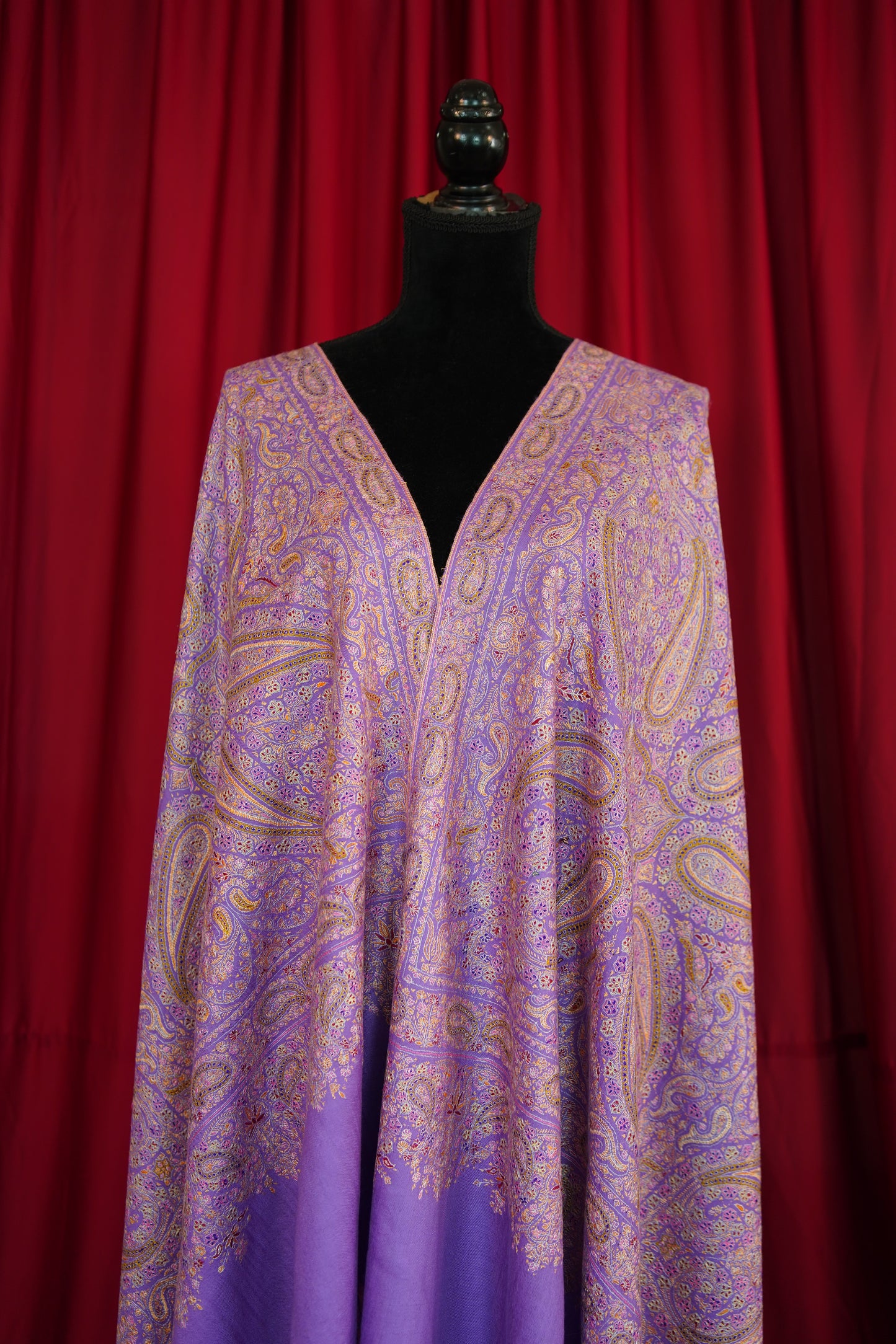 helio GI silk jamma embroidery pashmina shawl 9929