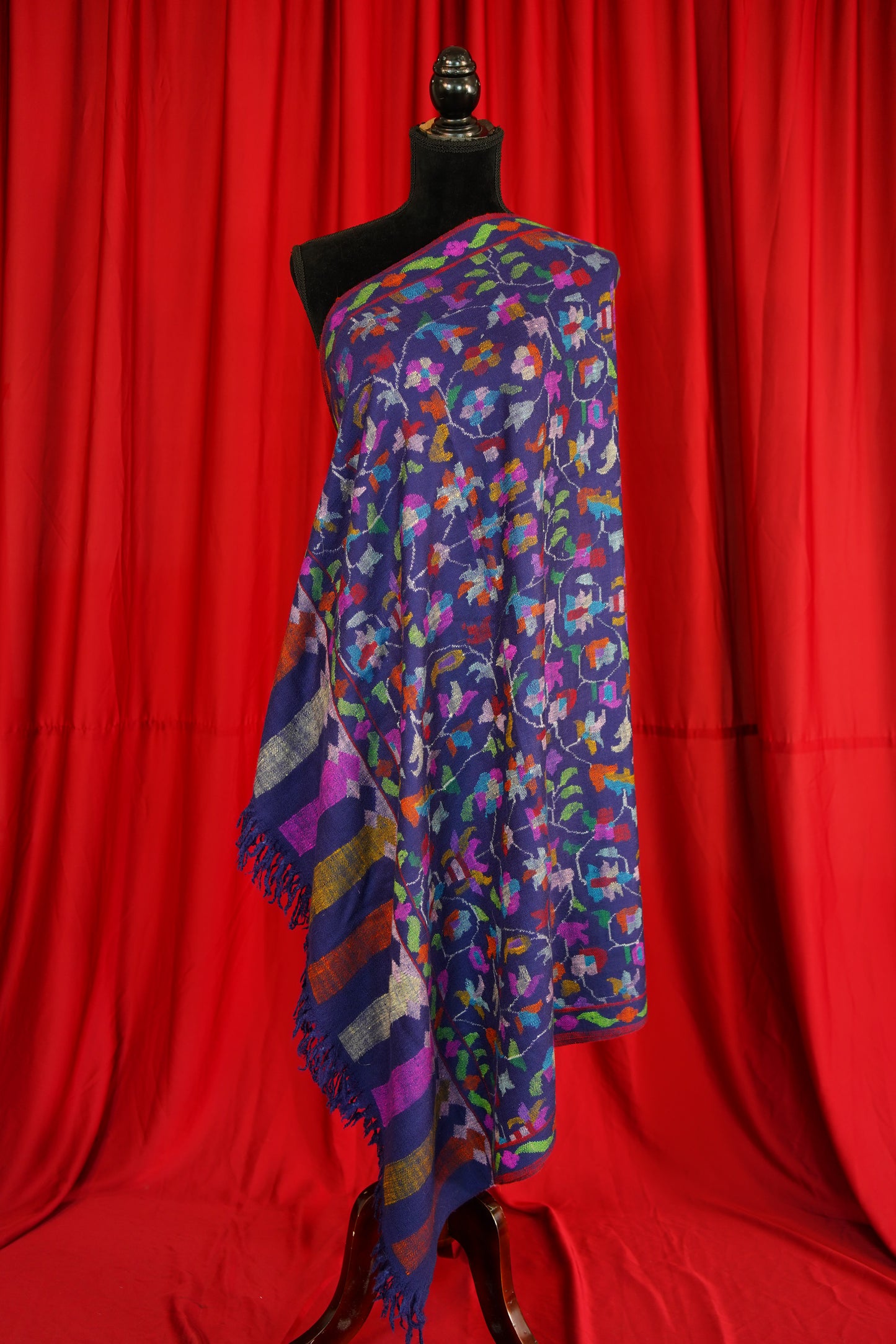 blue GI kani jamma pashmina shawl 9930