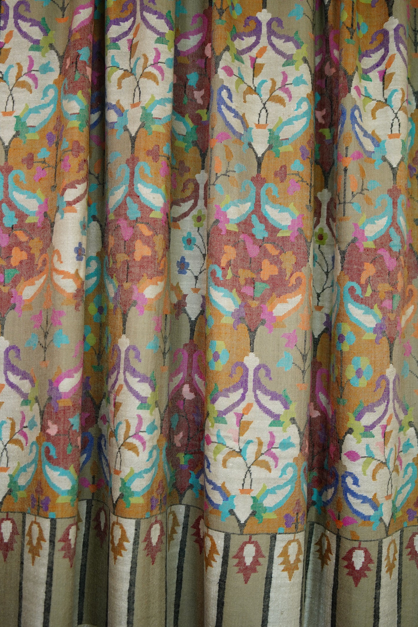 multi-coloured XL GI kani jamma pashmina shawl 9938