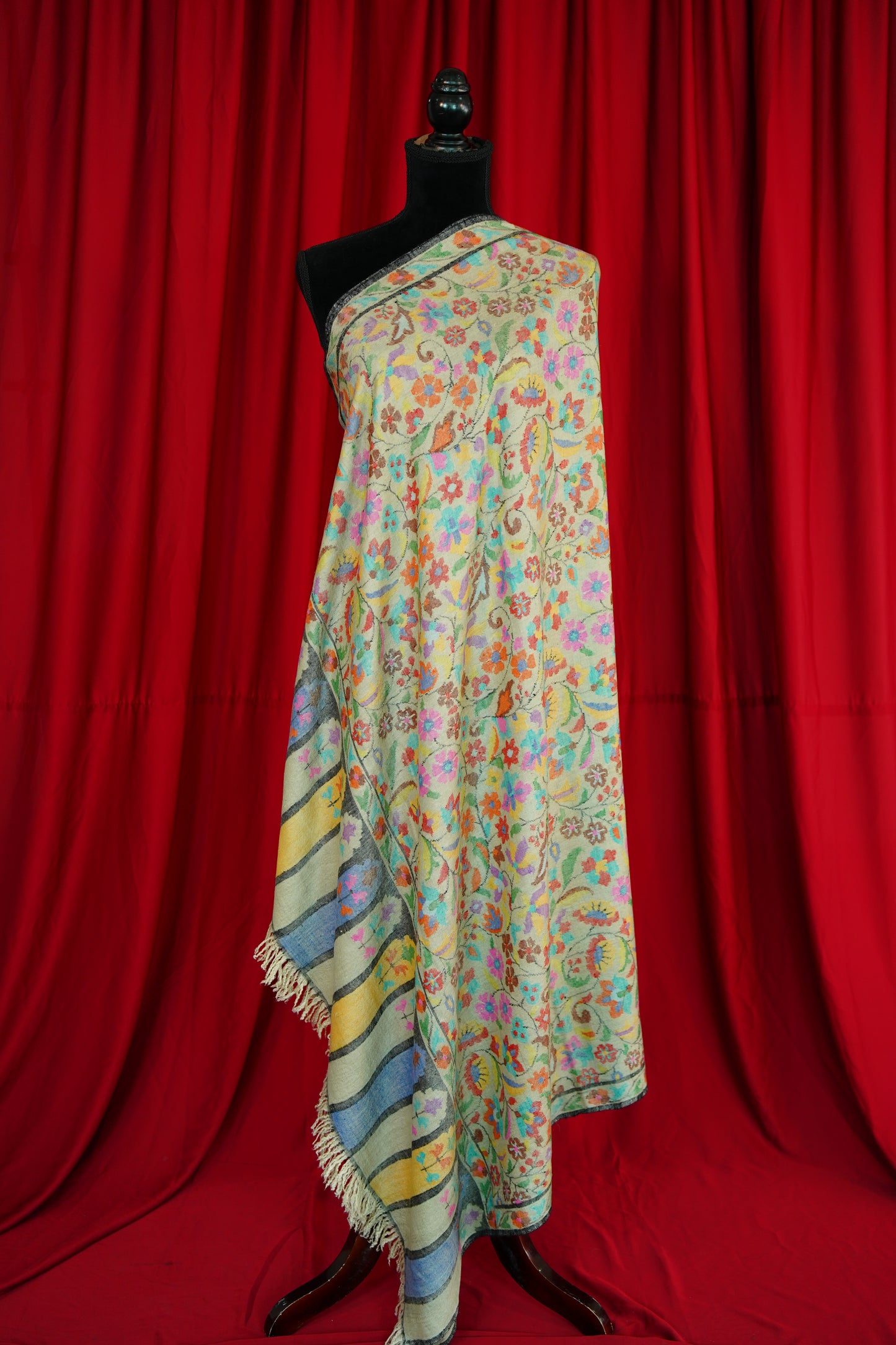 biscuit natural GI kani jamma pashmina shawl 9941