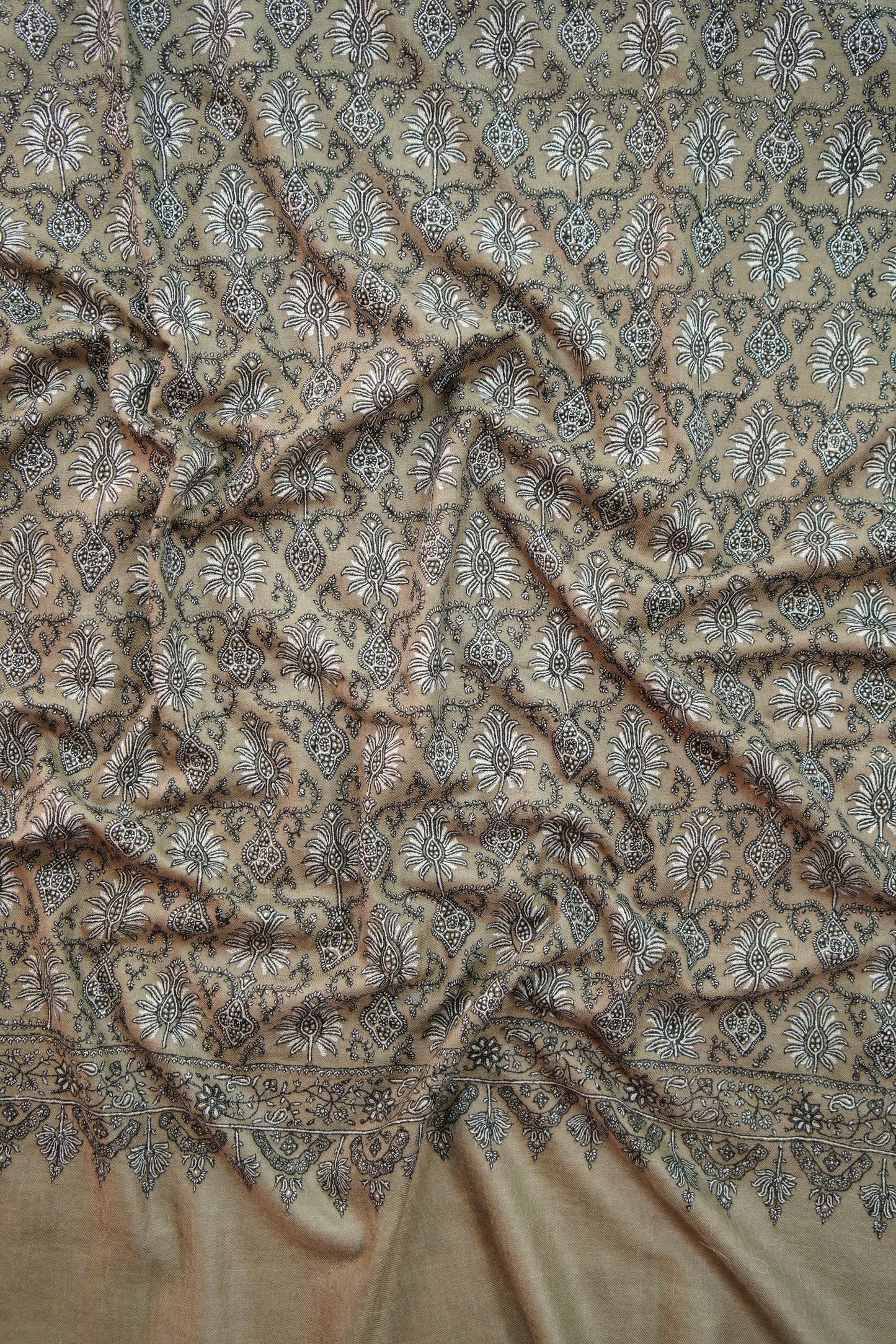 natural GI embroidery pashmina shawl 9946